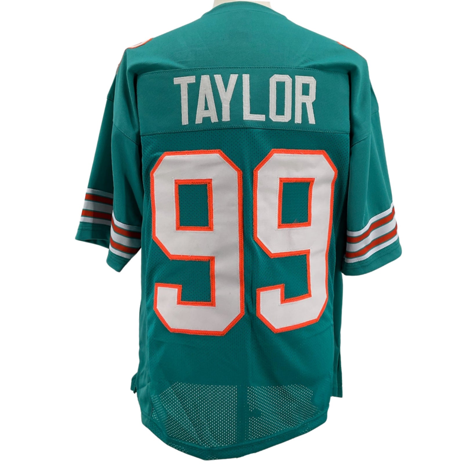 Jason Taylor Jersey Aqua Miami M-5XL Custom Sewn Stitched