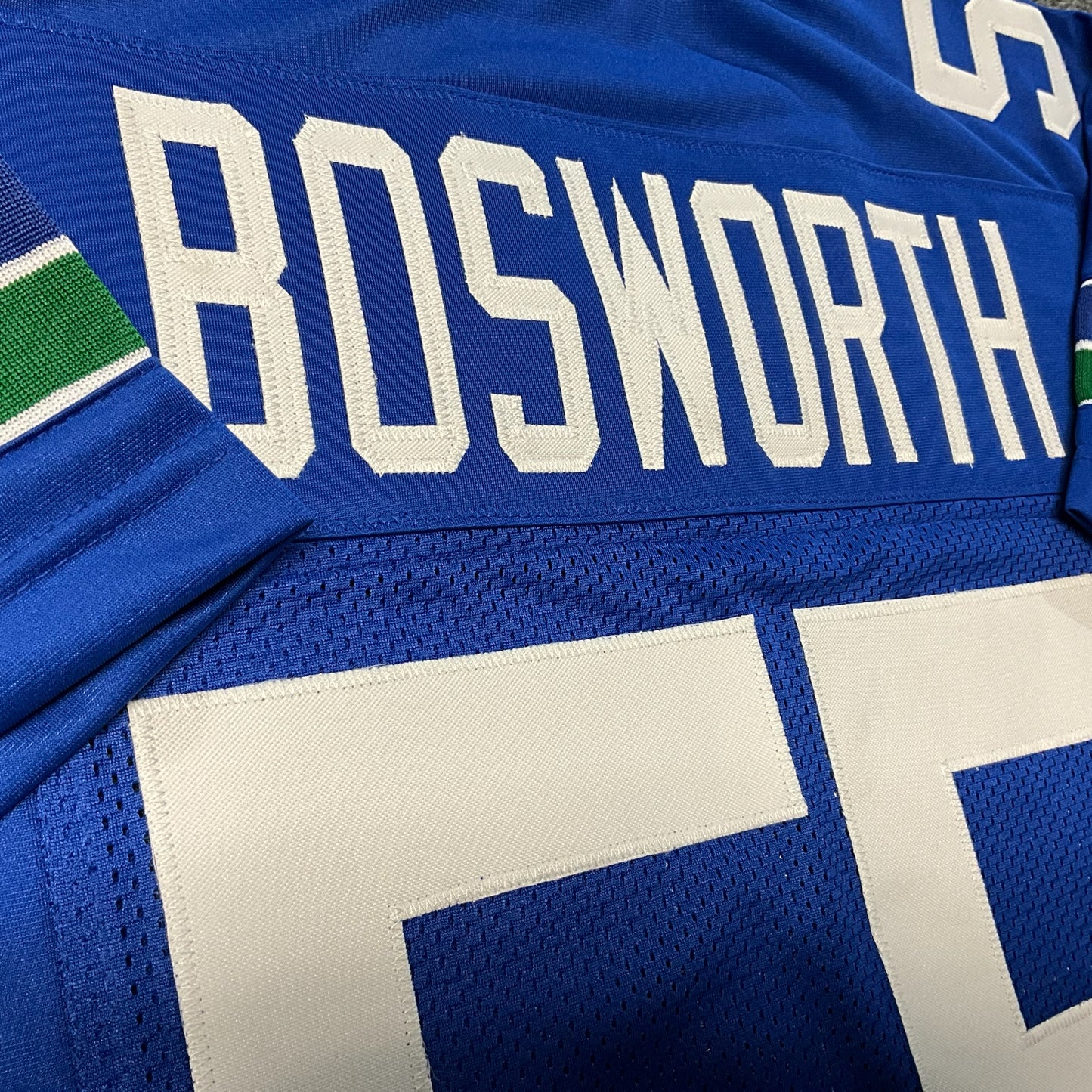 Brian Bosworth Jersey Blue Seattle | S-5XL Unsigned Custom Sewn Stitched