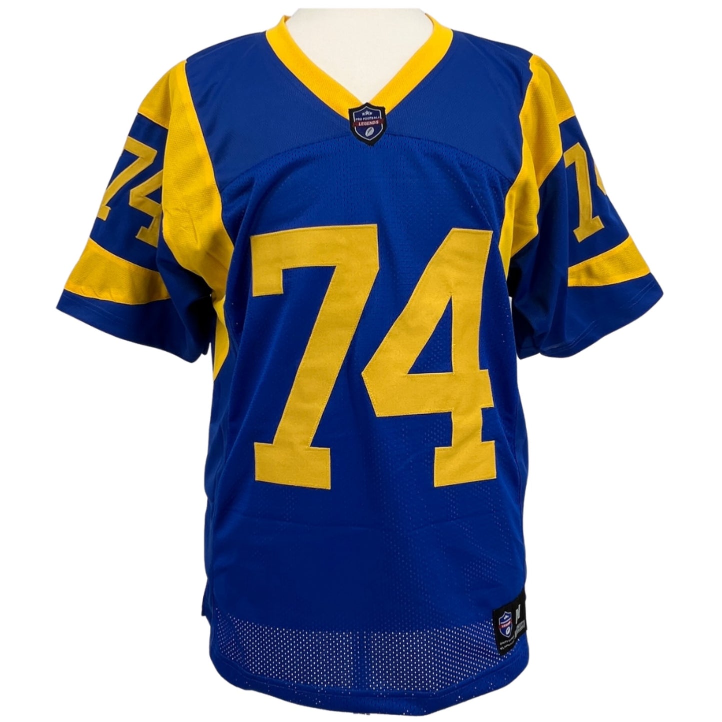 Merlin Olsen Jersey Blue Los Angeles M-5XL Custom Sewn Stitched