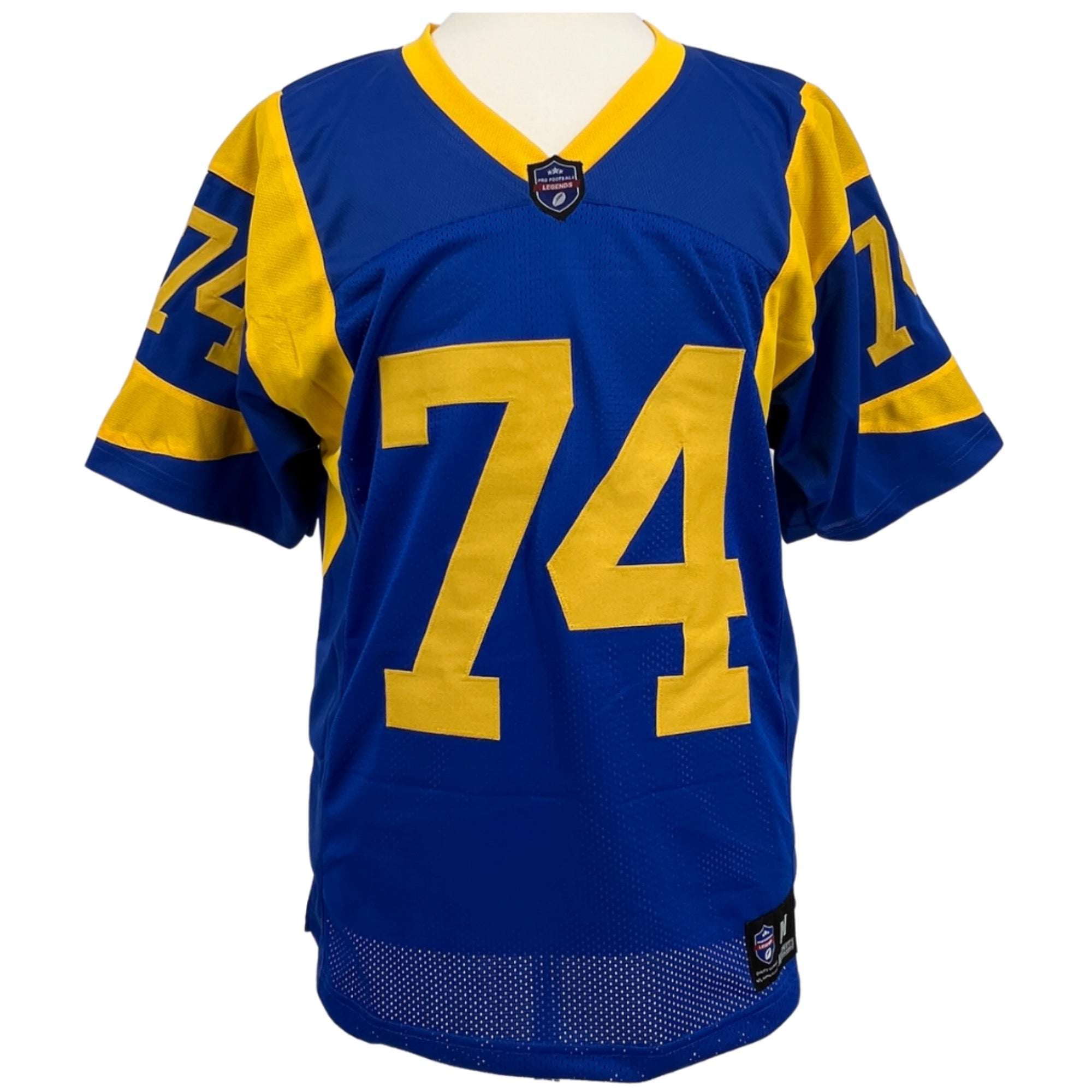 Merlin Olsen Jersey Blue Los Angeles | Adult Unisex S-5XL Unsigned Custom Sewn Stitched