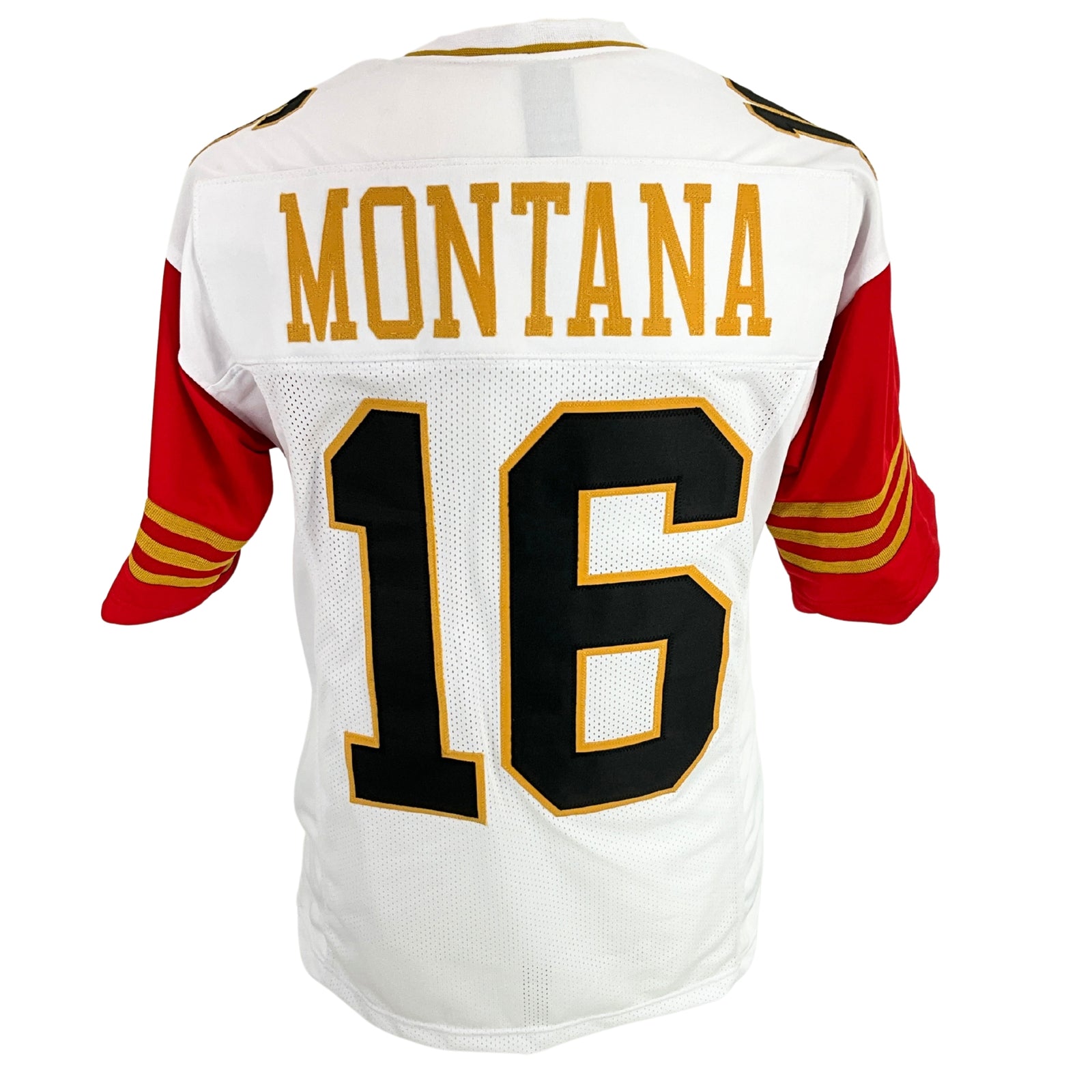 Joe Montana Jersey Red White San Francisco | Unisex Adult Sizes S-5XL Unsigned Custom Sewn Stitched