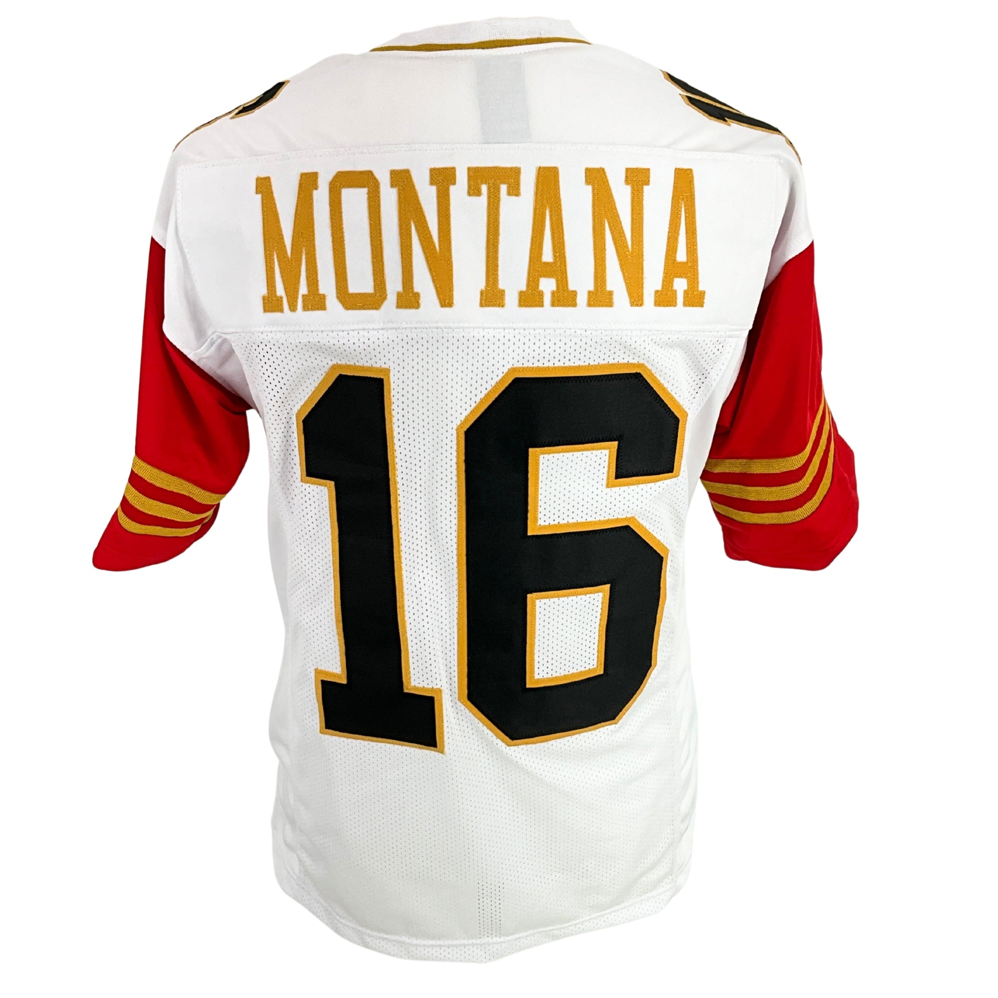 Joe Montana Jersey Red White San Francisco | Unisex Adult Sizes S-5XL Unsigned Custom Sewn Stitched