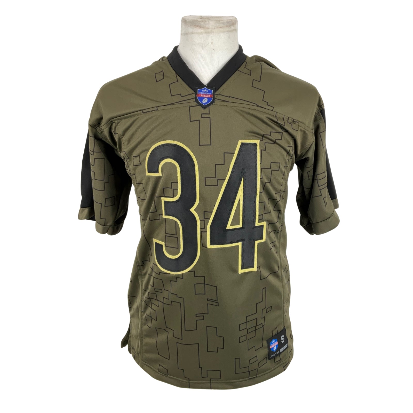 Walter Payton Jersey Olive Name Plate Camo Chicago | Unisex Adult Sizes S-5XL Unsigned Sewn Stitched