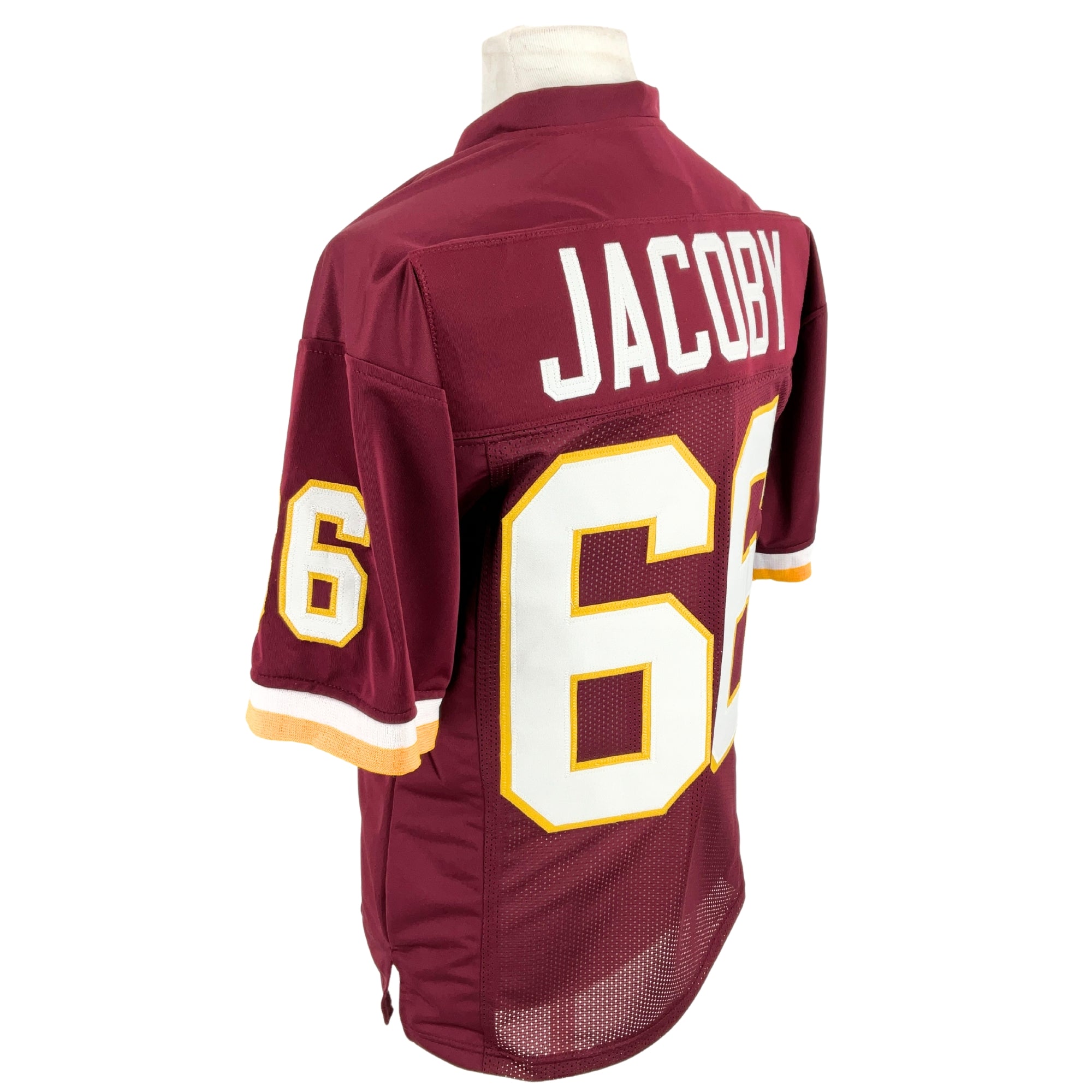 Joe Jacoby Jersey Burgundy Washington | Unisex Adult Sizes S-5XL Unsigned Custom Sewn Stitched