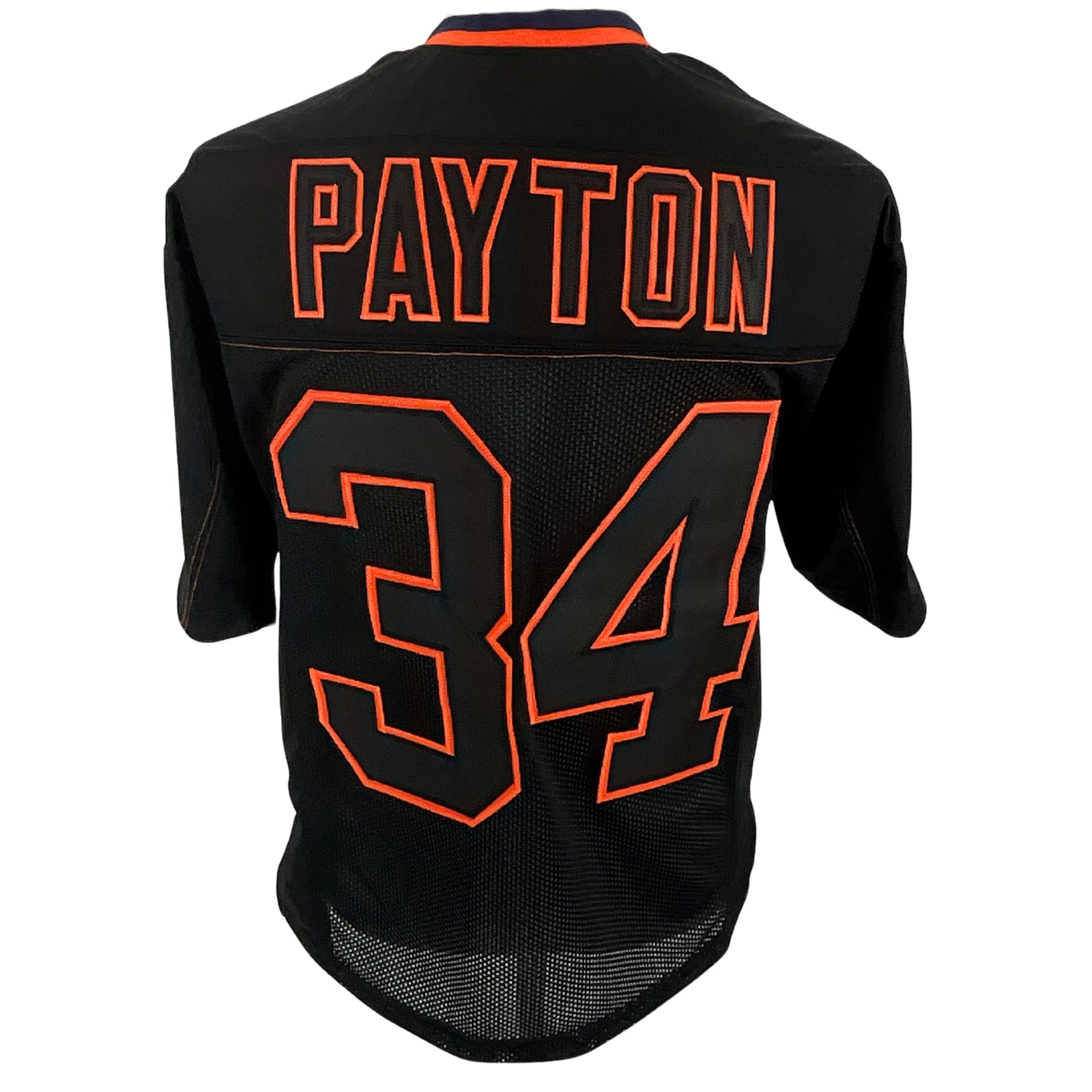 Walter Payton Jersey Black Orange Chicago | Unisex Adult Sizes S-5XL Unsigned Custom Sewn Stitched