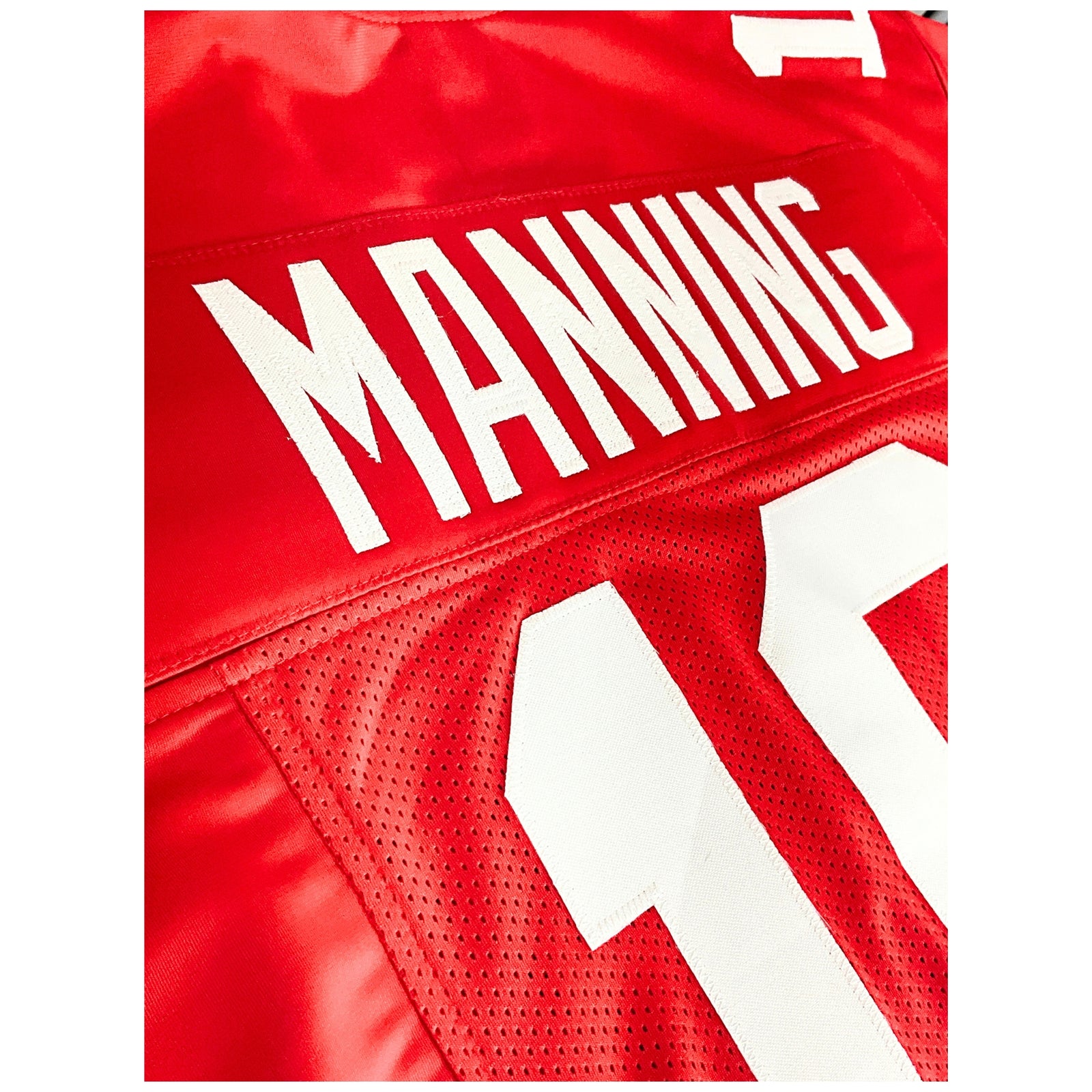 Eli Manning Jersey Red New York | Unisex Adult Sizes S-5XL Unsigned Custom Sewn Stitched