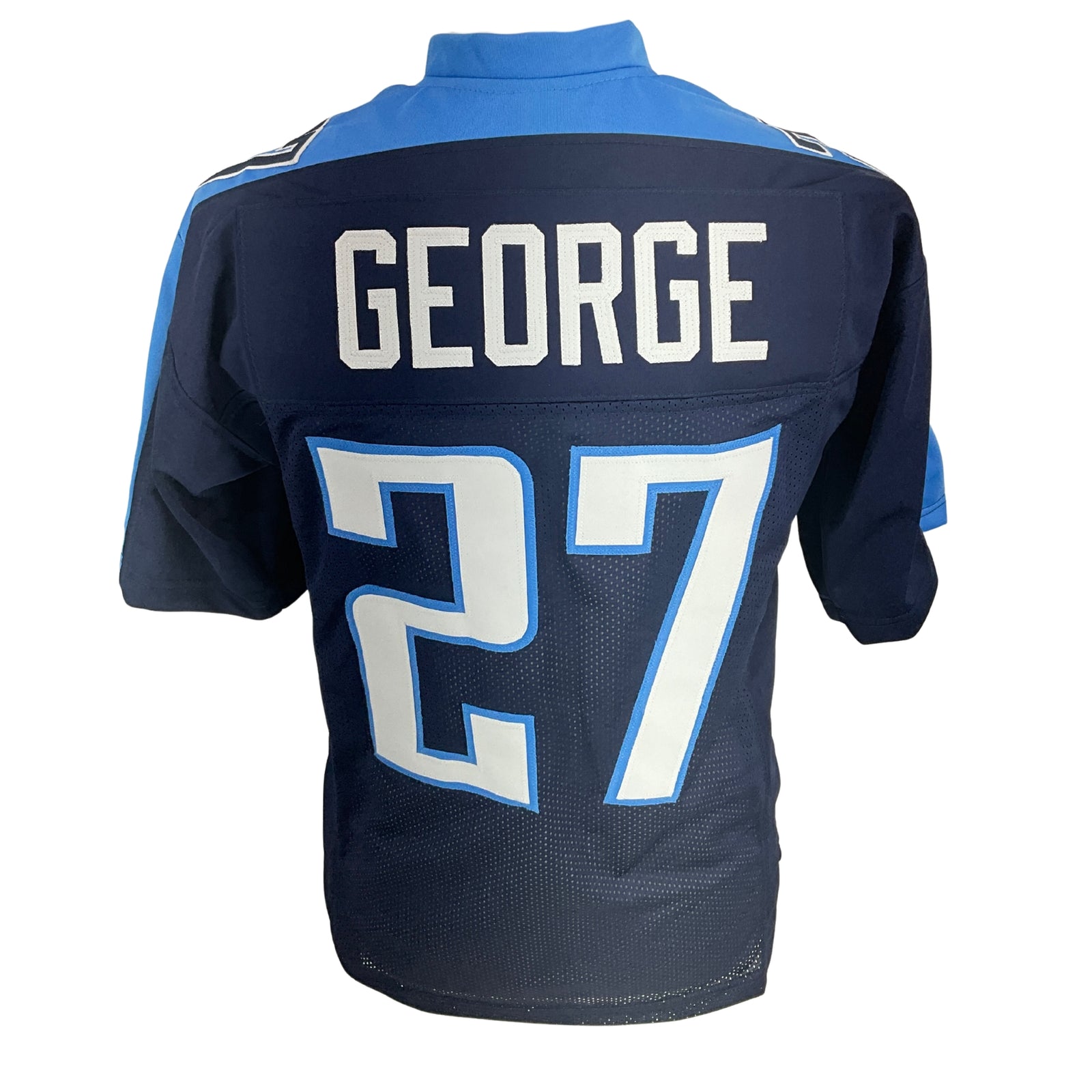 Eddie George Jersey Navy Blue Tennessee | Unisex Adult Sizes S-5XL Unsigned Custom Sewn Stitched