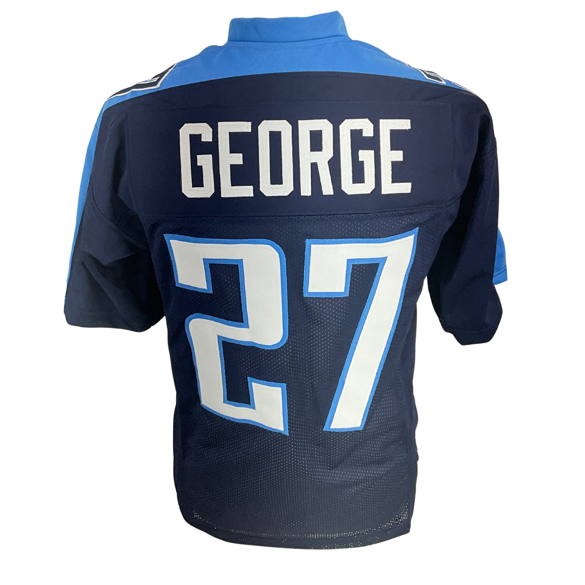 Eddie George Jersey Navy Blue Tennessee | Unisex Adult Sizes S-5XL Unsigned Custom Sewn Stitched