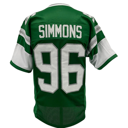 Clyde Simmons Jersey Green Philadelphia | S-5XL Unsigned Custom Sewn Stitched