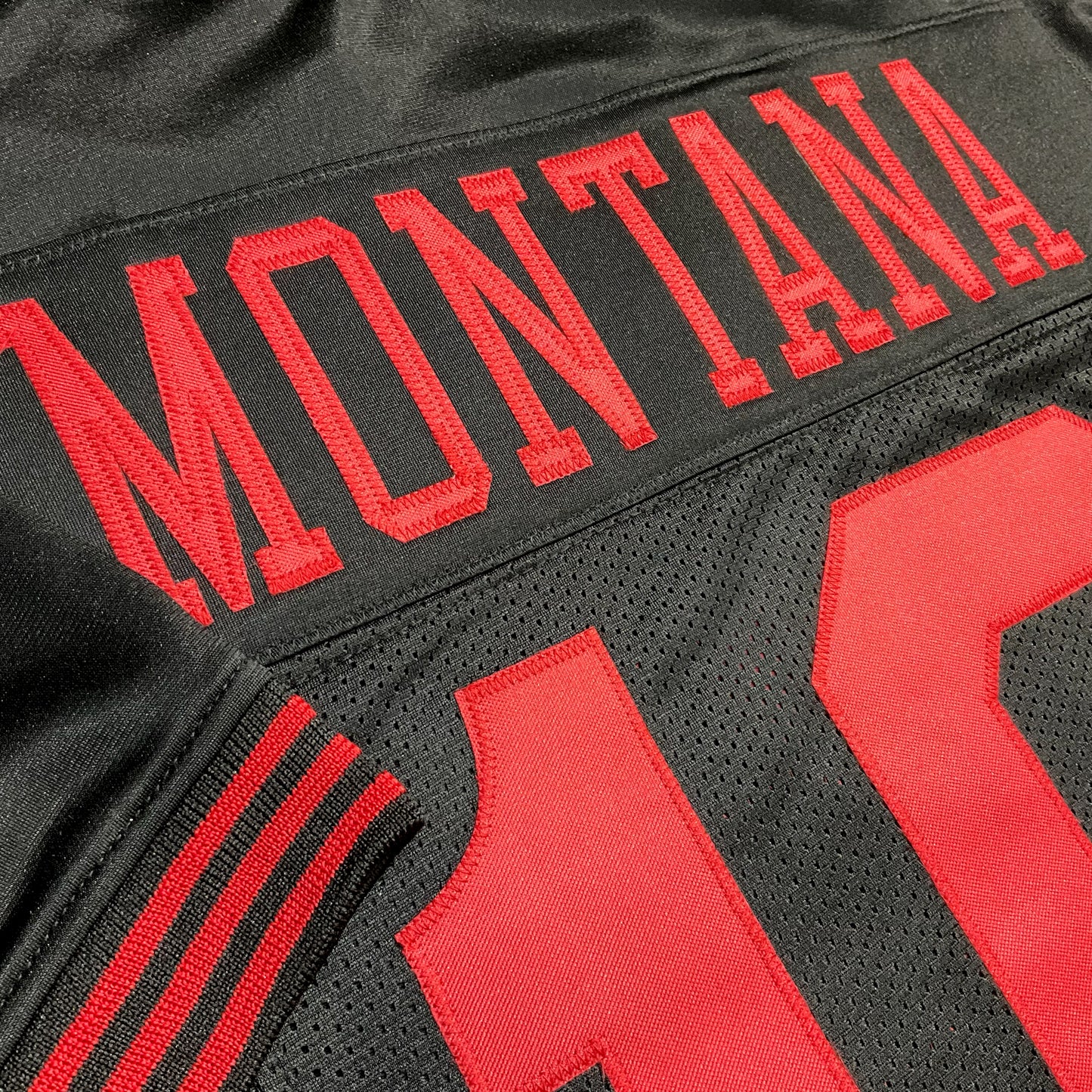 Joe Montana Jersey Black San Francisco | S-5XL Unsigned Custom Sewn Stitched