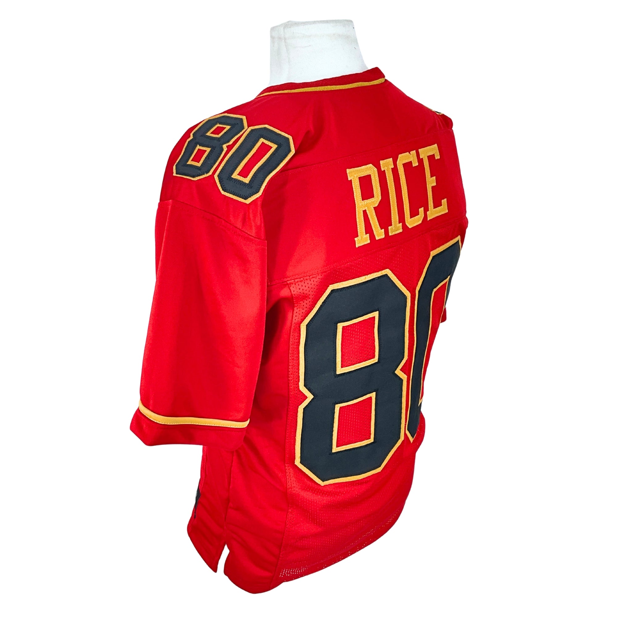 Jerry Rice Jersey Red and Black Number San Francisco | Unisex Adult Sizes S-5XL Unsigned Custom Sewn Stitched