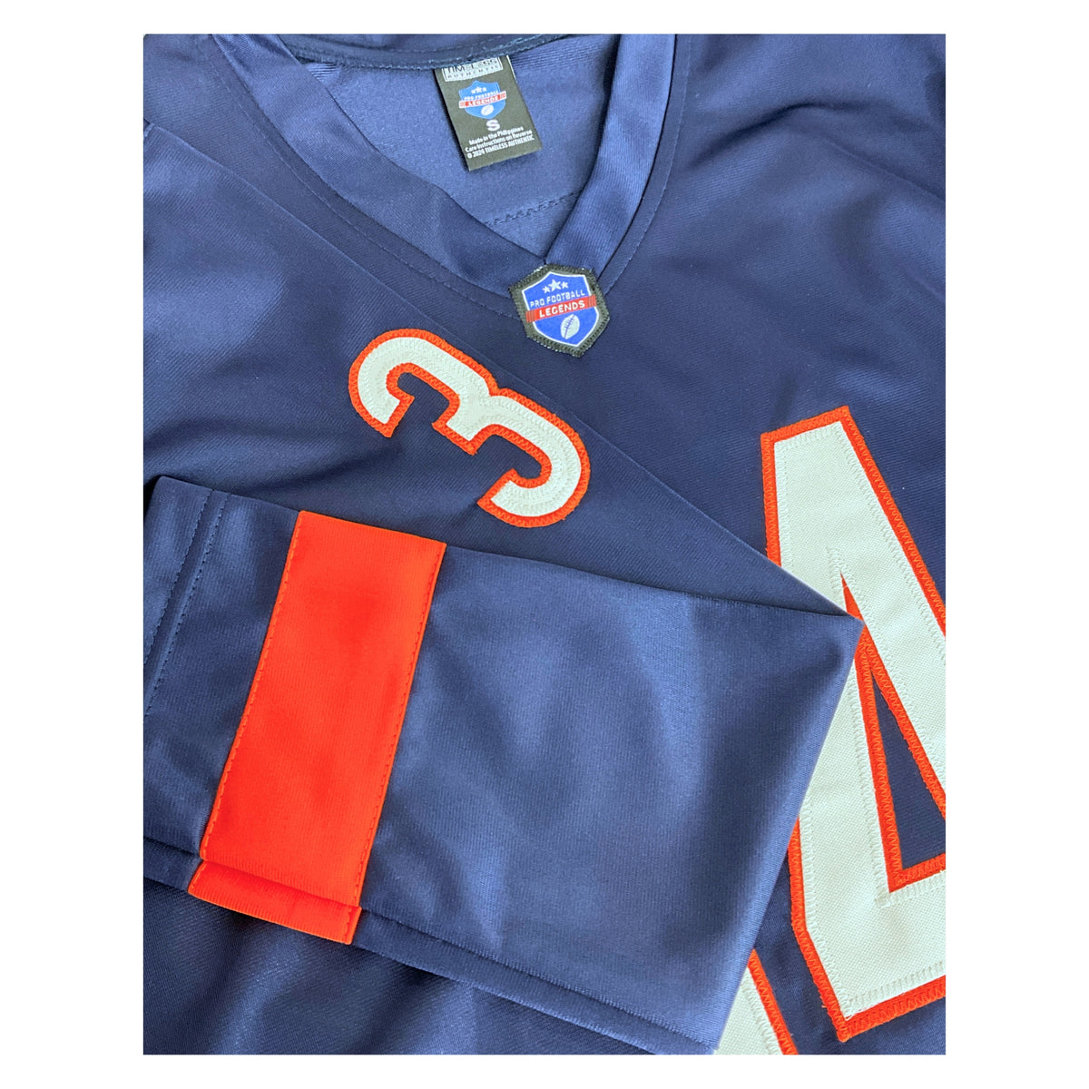 Walter Payton Jersey Blue Chicago Long Sleeves | Unisex Adult Sizes S-5XL Unsigned Custom Sewn Stitched