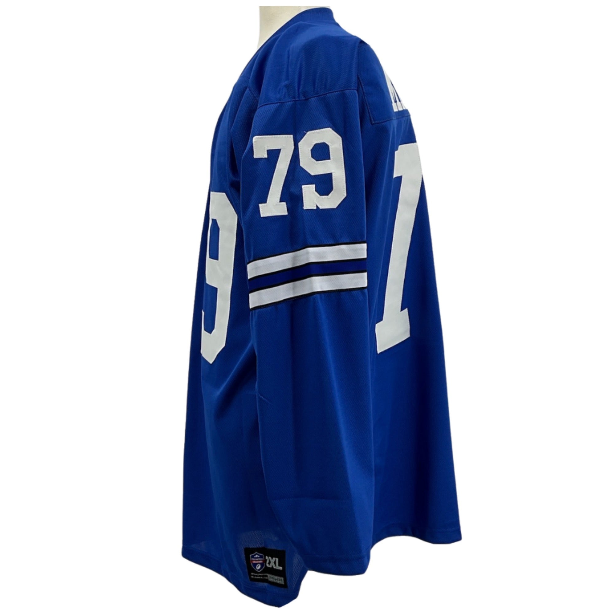 Harvey Martin Jersey L/S Blue Dallas M-5XL Custom Sewn Stitched