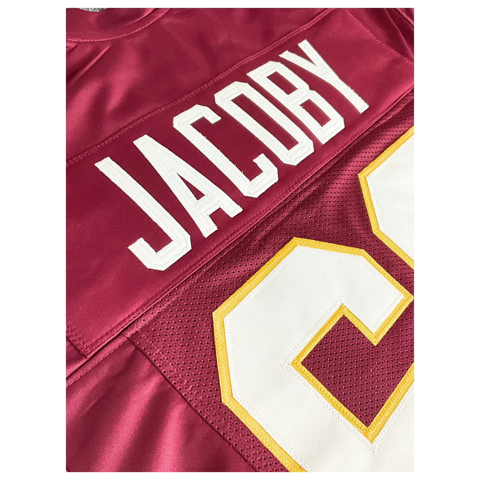 Joe Jacoby Jersey Burgundy Washington | Unisex Adult Sizes S-5XL Unsigned Custom Sewn Stitched