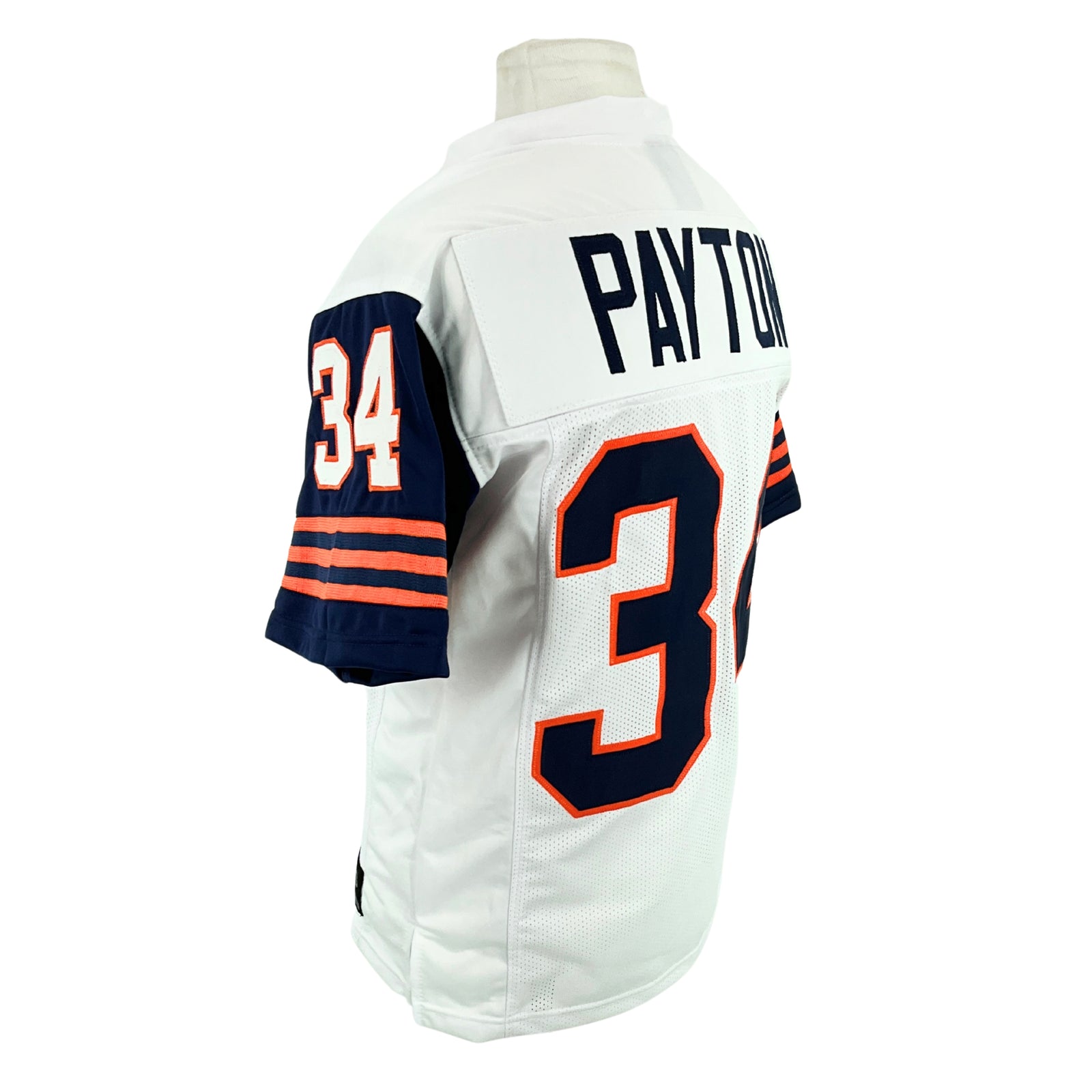 Walter Payton Jersey White and Navy Blue Chicago | Unisex Adult Sizes S-5XL Unsigned Custom Sewn Stitched