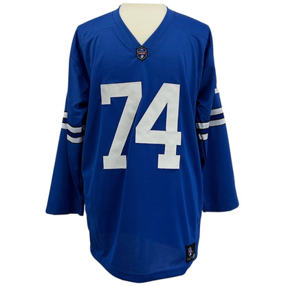 Bob Lilly Jersey L/S Blue Dallas M-5XL Custom Sewn Stitched