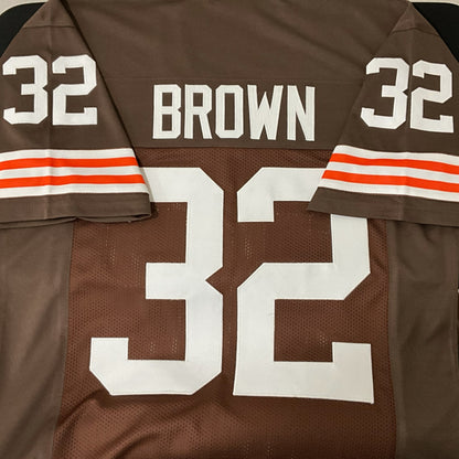 Jim Brown 2-Tone Color (see image 4) Brown Jersey Cleveland | M-5XL Custom Stitch