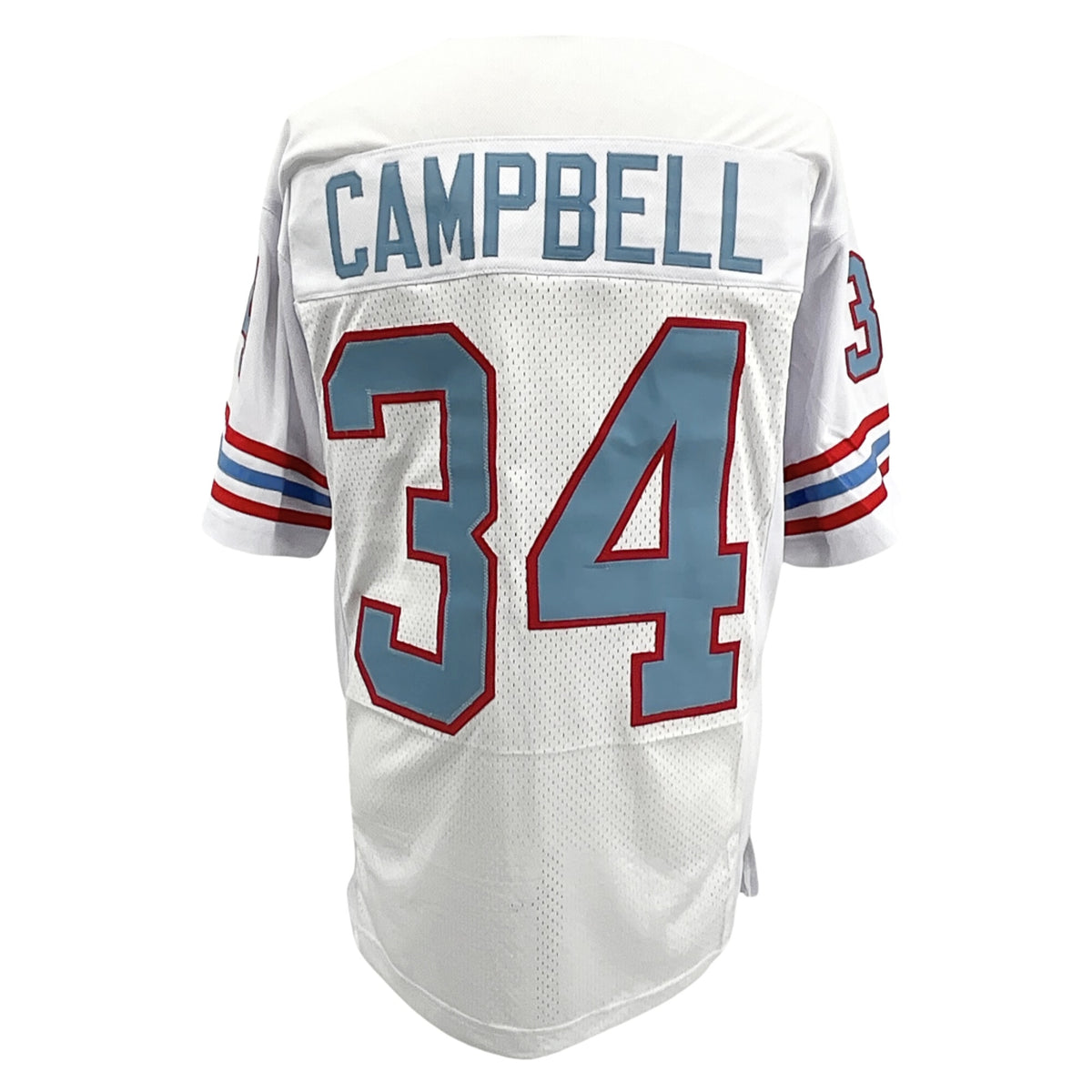 Earl Campbell Jersey White Houston | Unisex Adult Sizes S-5XL Unsigned Custom Sewn Stitched
