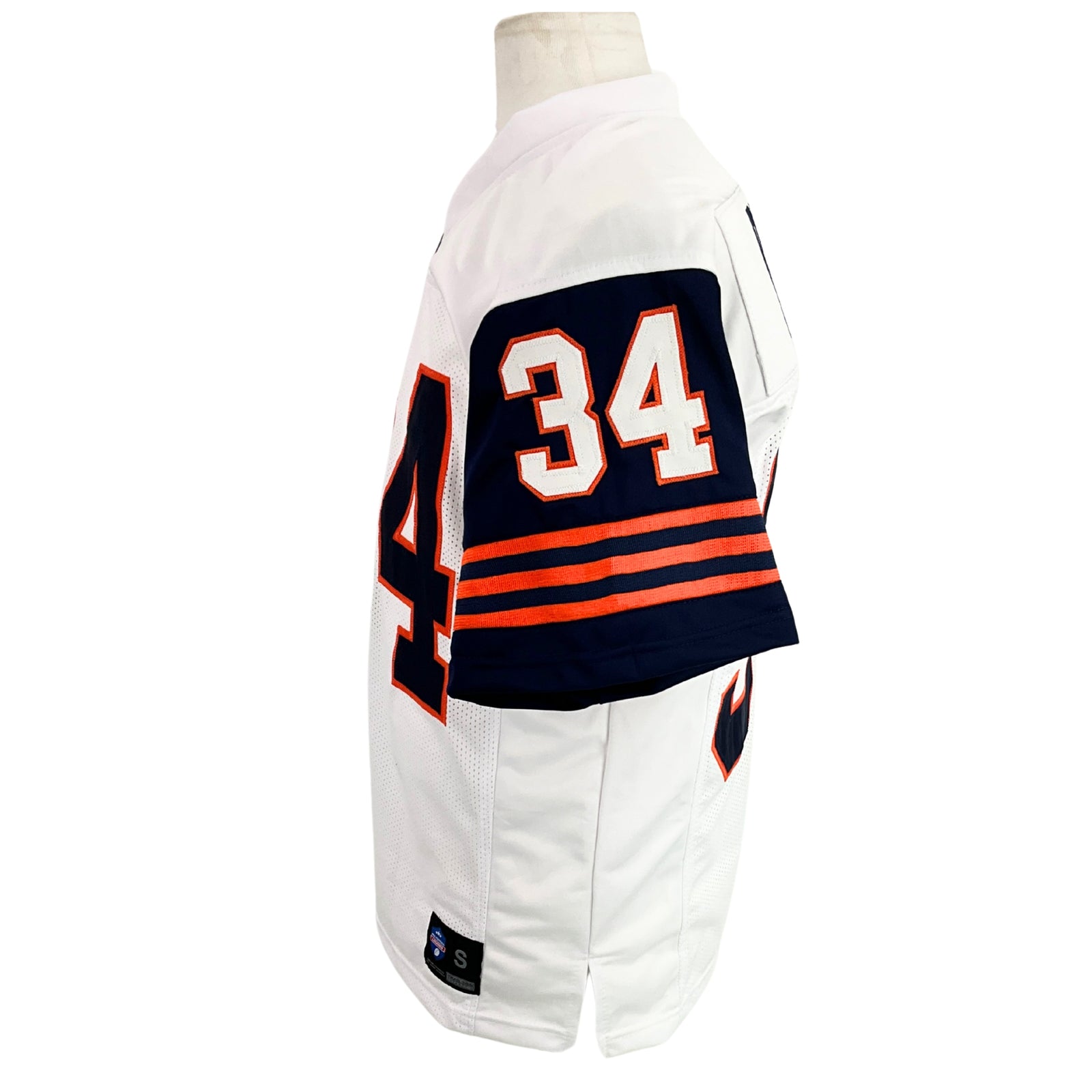 Walter Payton Jersey White and Navy Blue Chicago | Unisex Adult Sizes S-5XL Unsigned Custom Sewn Stitched