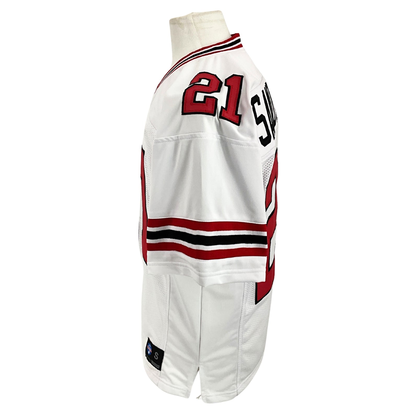 Deion Sanders Jersey White Atlanta |  Unisex Adult Sizes S-5XL Unsigned Custom Sewn Stitched