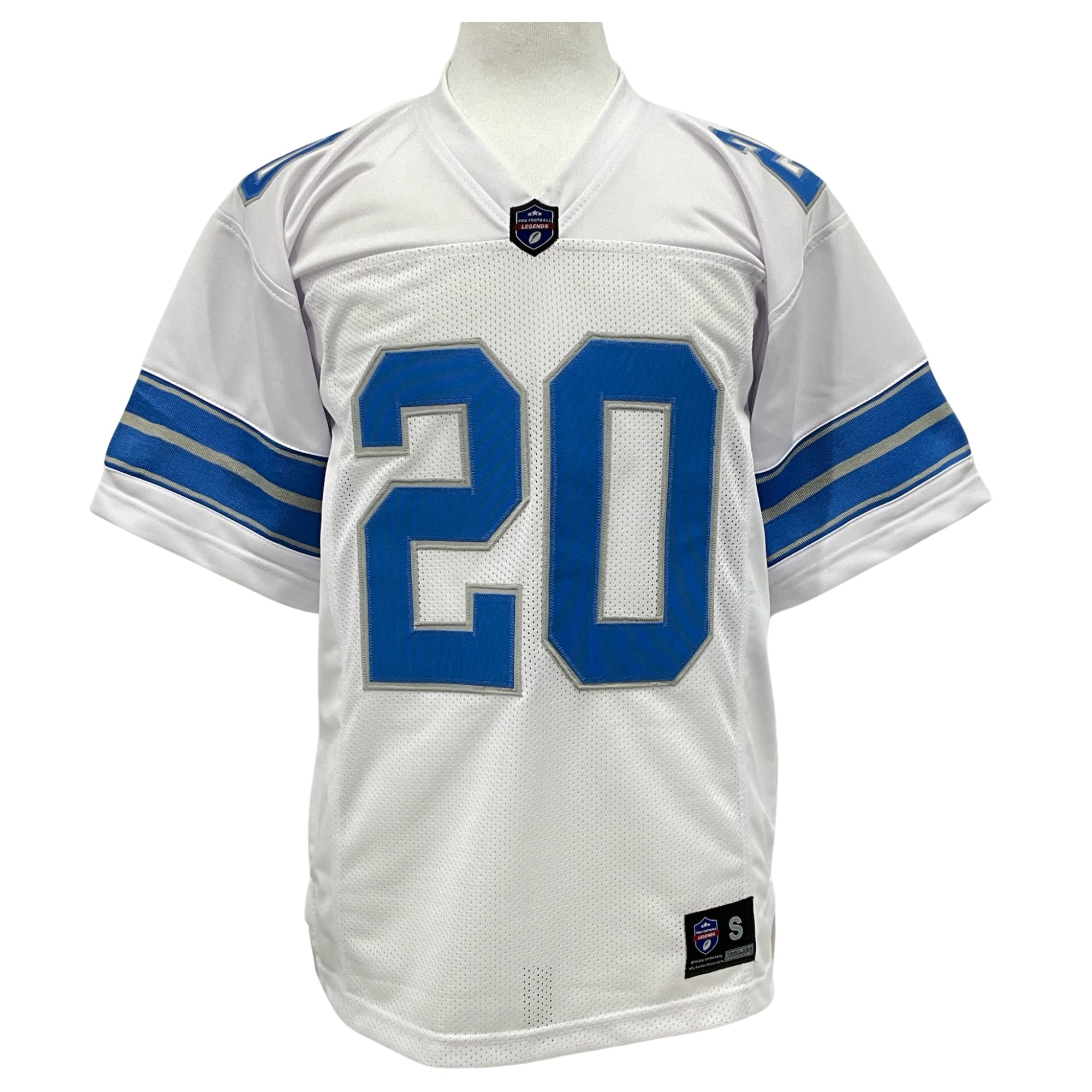 Barry Sanders Jersey White Detroit | S-5XL Unsigned Custom Sewn Stitched