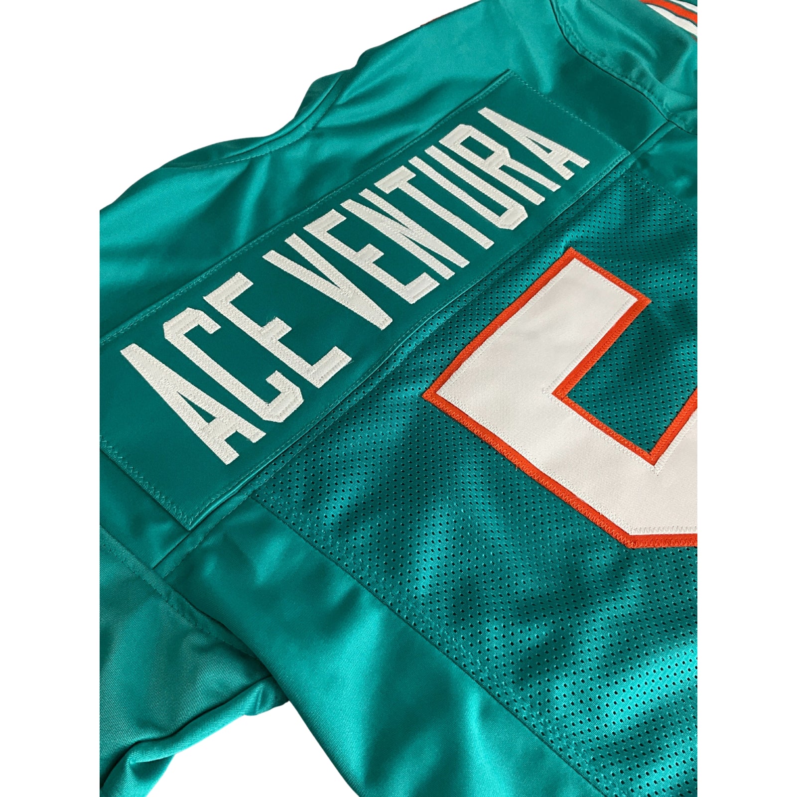 Ace Ventura "Ray Finkle" Jersey Aqua Miami | Unisex Adult Sizes S-5XL Unsigned Custom Sewn Stitched