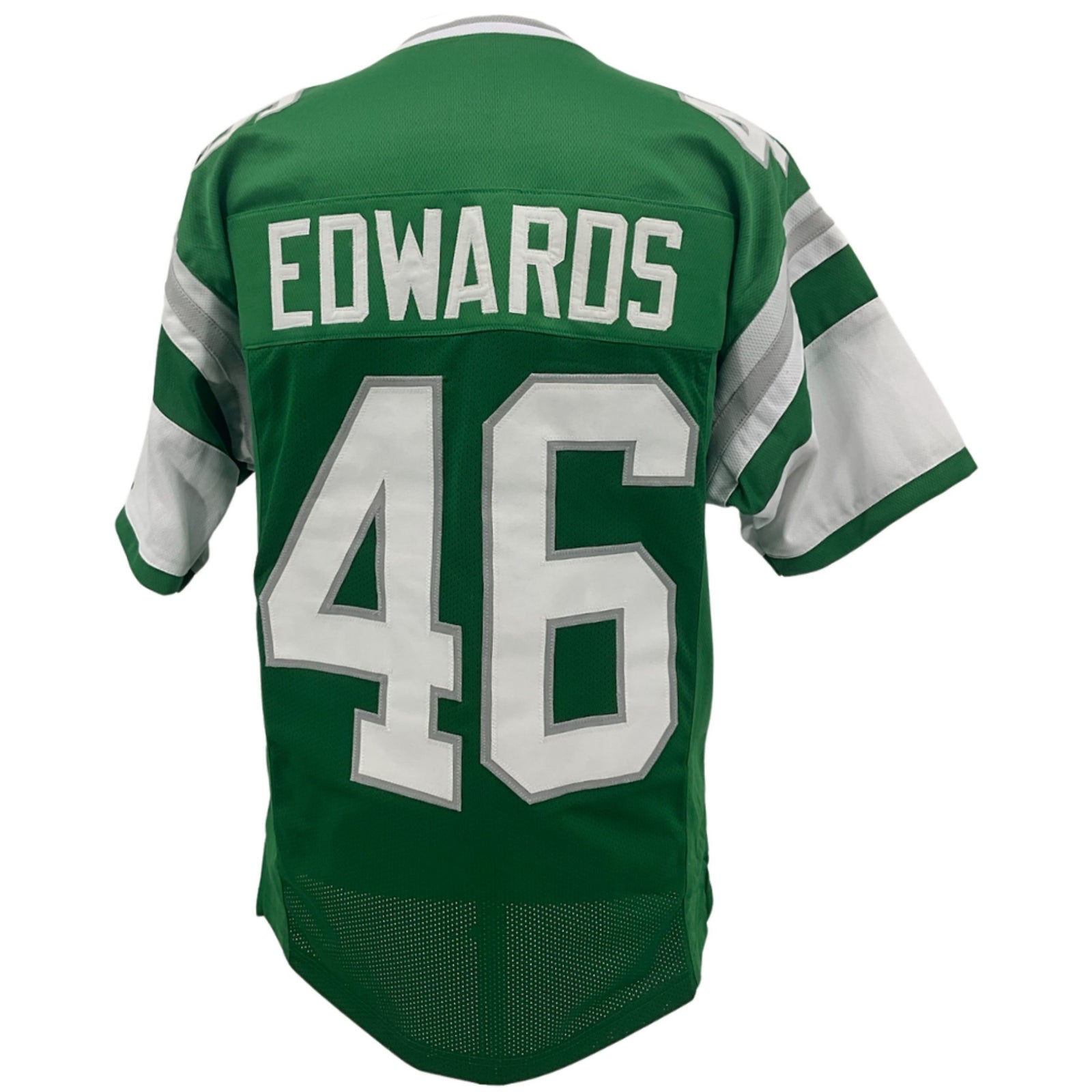 Herman Edwards Jersey Green Philadelphia | S-5XL Unsigned Custom Sewn Stitched