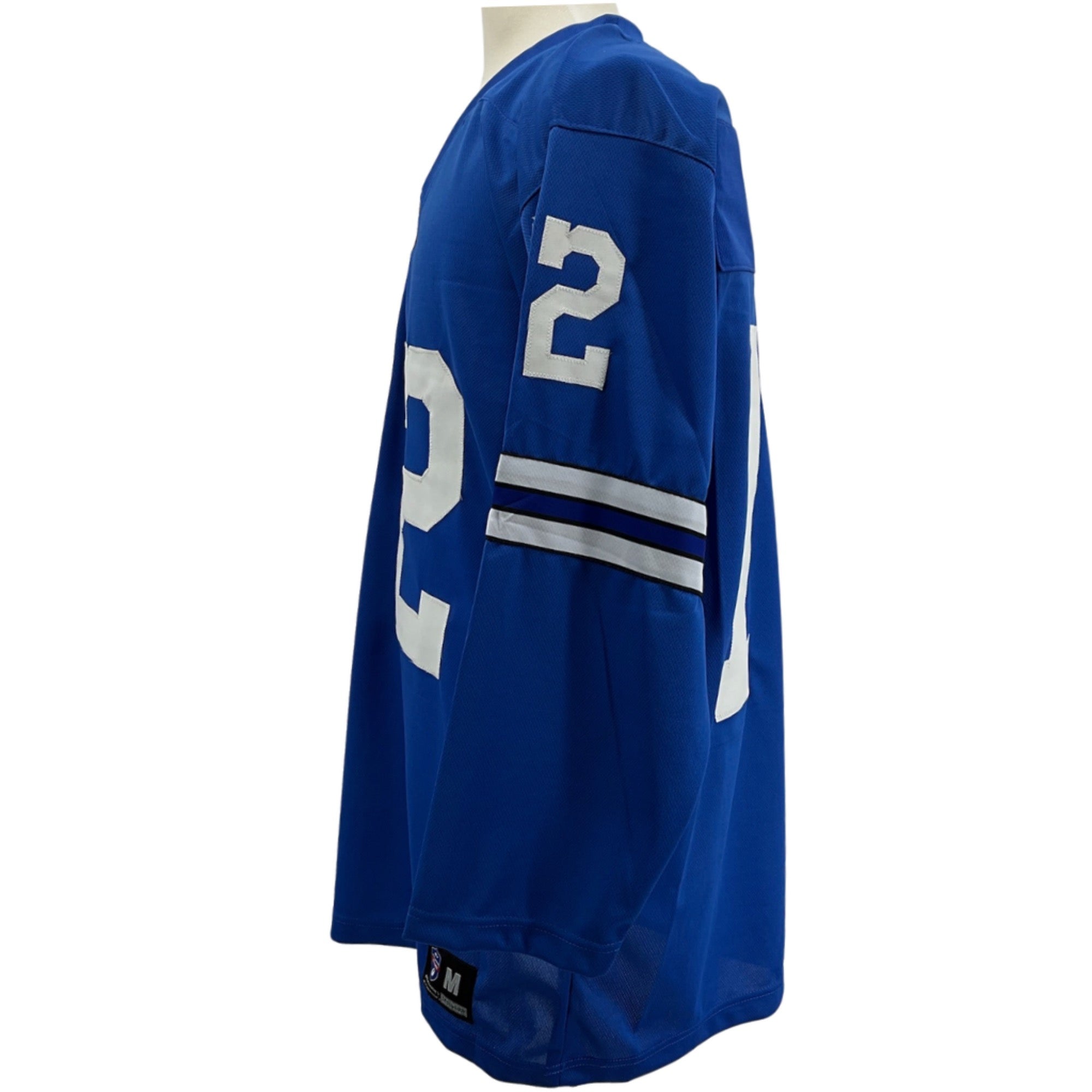 Ed "Too Tall" Jones Jersey L/S Blue Dallas M-5XL Custom Sewn Stitched