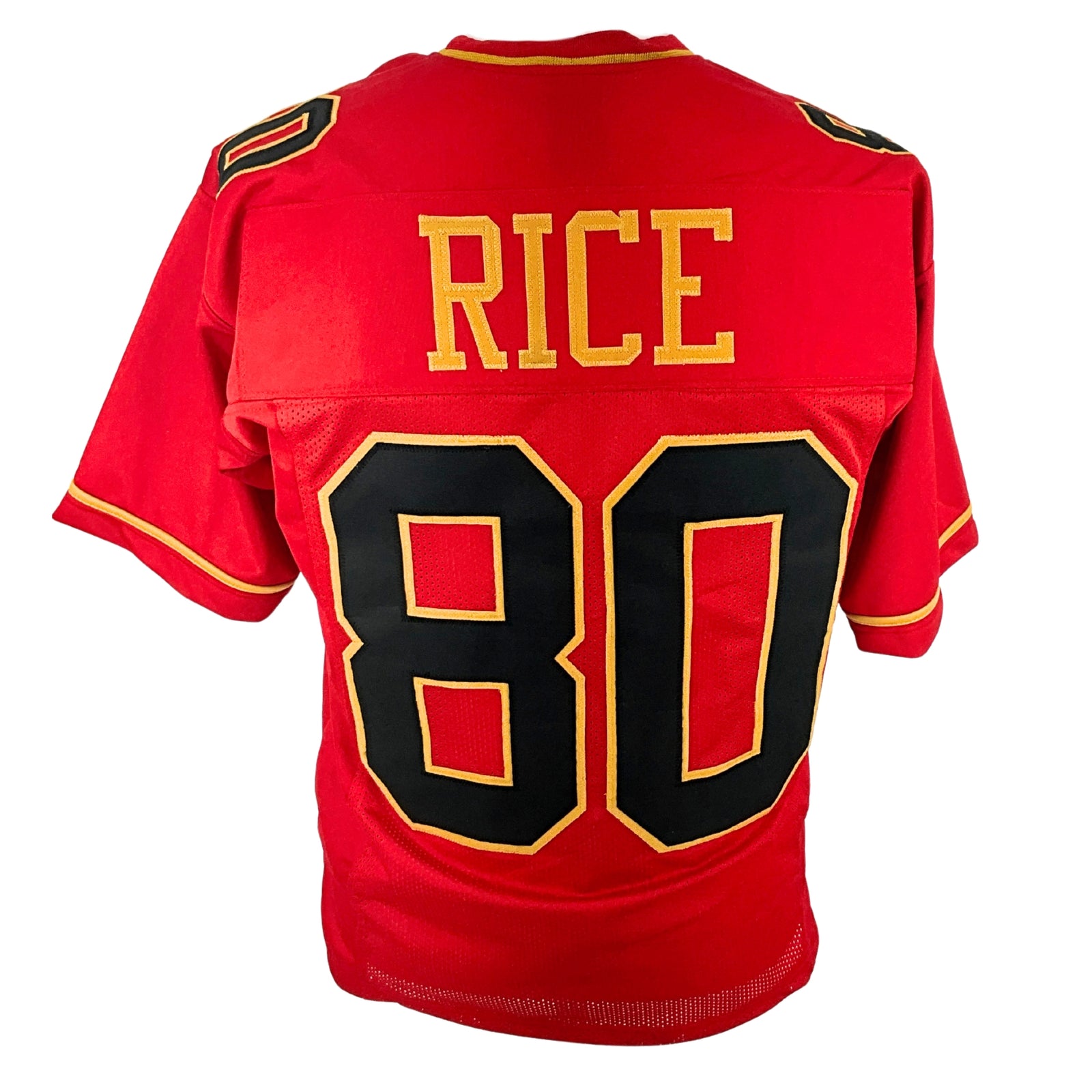 Jerry Rice Jersey Red and Black Number San Francisco | Unisex Adult Sizes S-5XL Unsigned Custom Sewn Stitched
