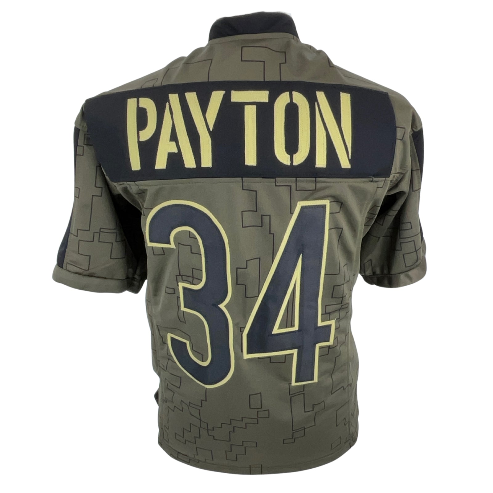Walter Payton Jersey Olive Name Plate Camo Chicago | Unisex Adult Sizes S-5XL Unsigned Sewn Stitched