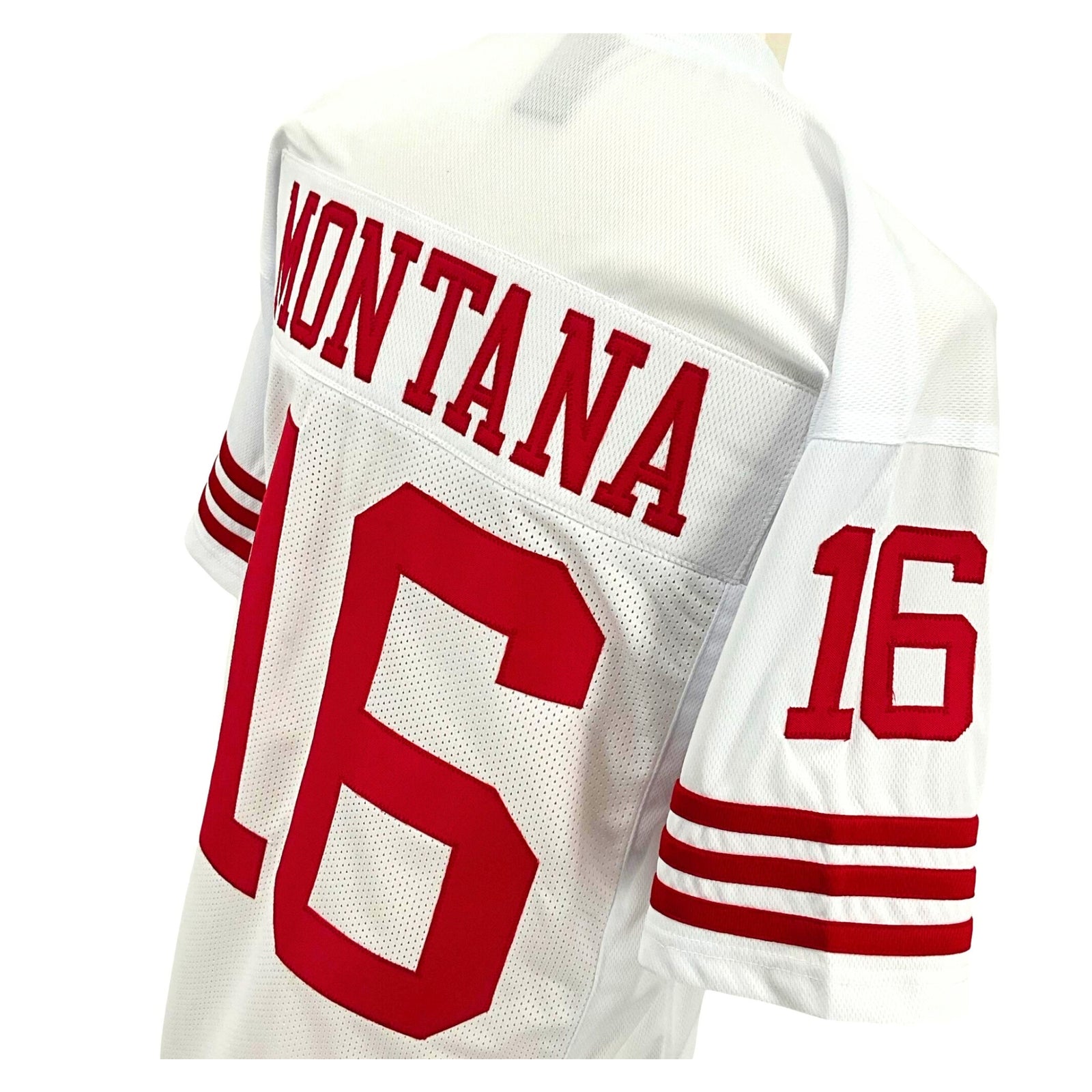 Joe Montana Jersey White San Francisco | M-5XL Custom Sewn Stitched