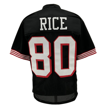 Jerry Rice Jersey Black San Francisco | S-5XL Unsigned Custom Sewn Stitched