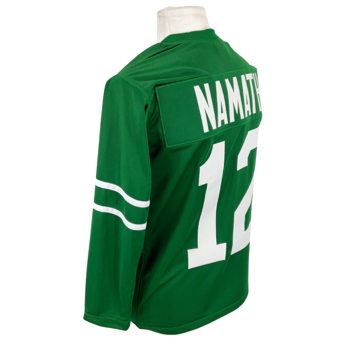 Joe Namath Jersey Long Sleeve Green New York | Unisex Adult Sizes S-5XL Unsigned Custom Sewn Stitched