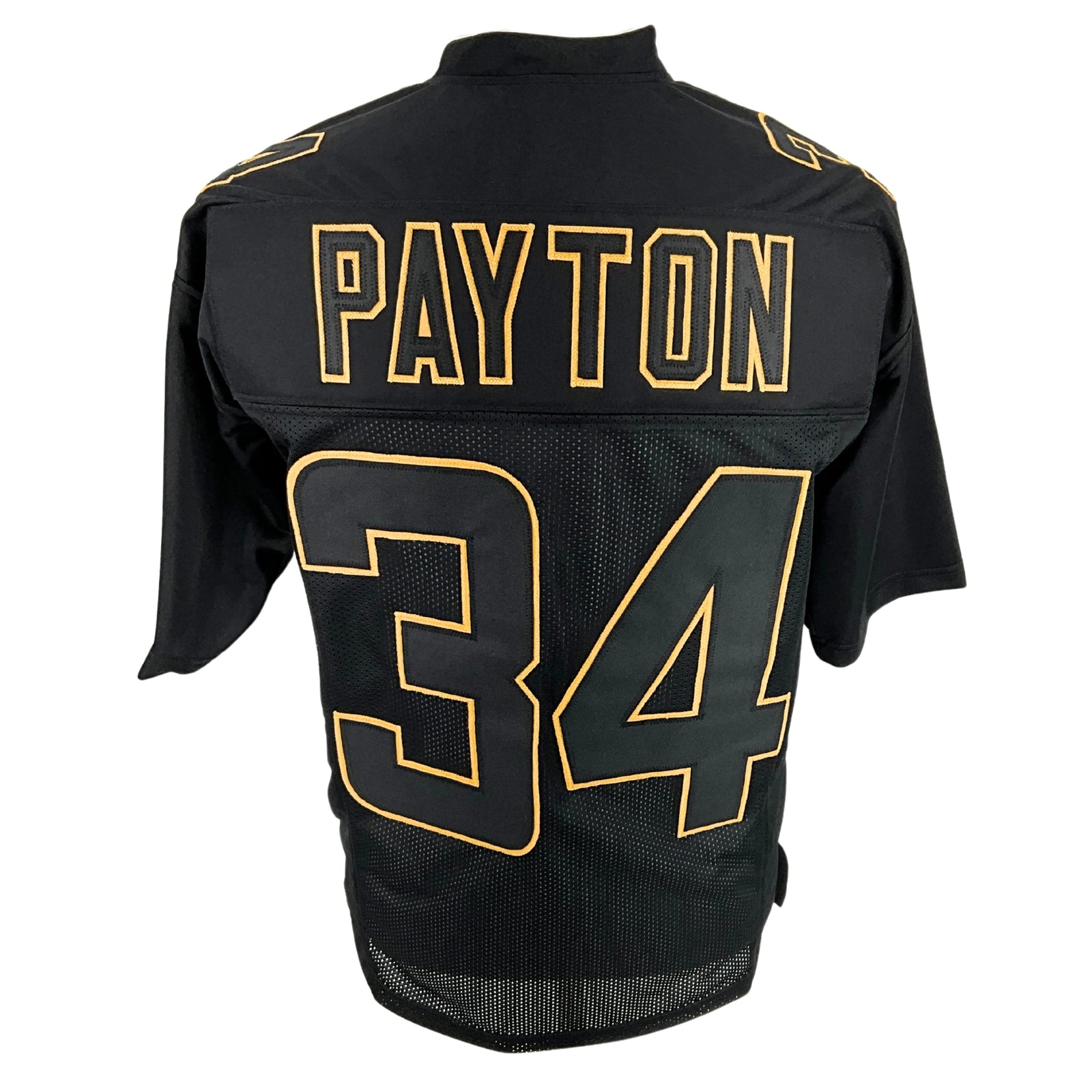 Walter Payton Jersey Black Gold Chicago | Unisex Adult Sizes S-5XL Unsigned Custom Sewn Stitched