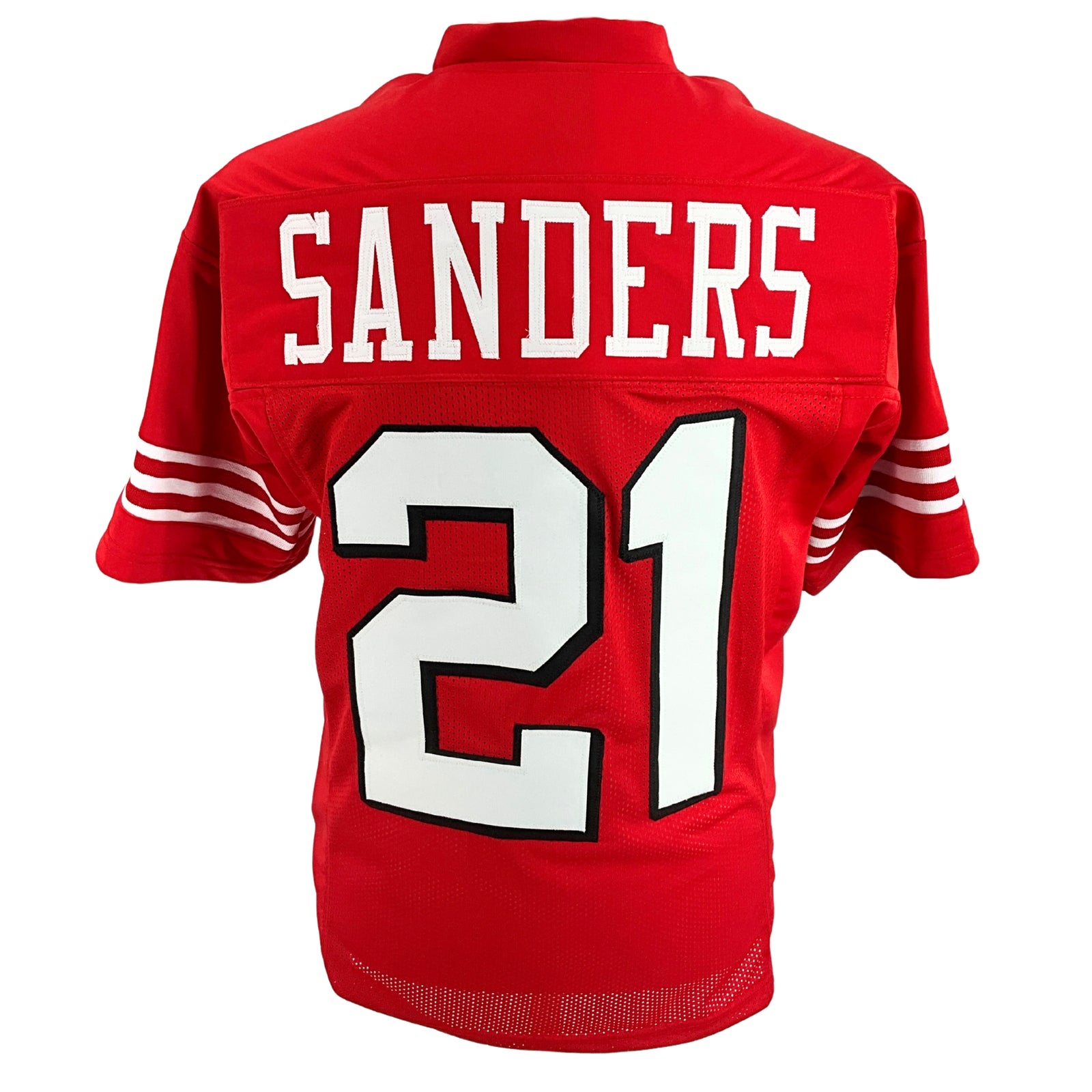 Deion Sanders Jersey Red w/ Drop Shadow San Francisco | Unisex Adult Sizes S-5XL Unsigned Custom Sewn Stitched
