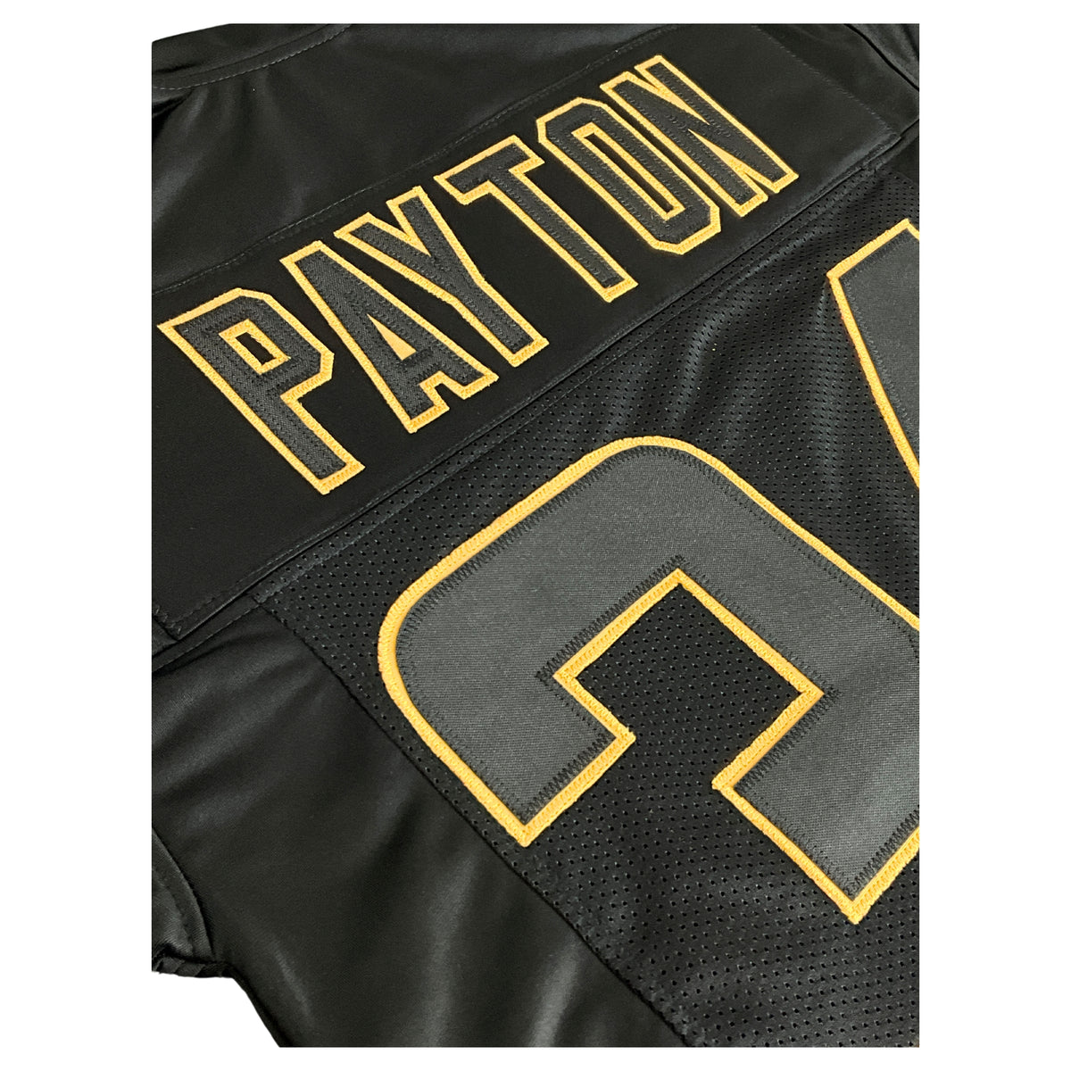Walter Payton Jersey Black Gold Chicago | Unisex Adult Sizes S-5XL Unsigned Custom Sewn Stitched