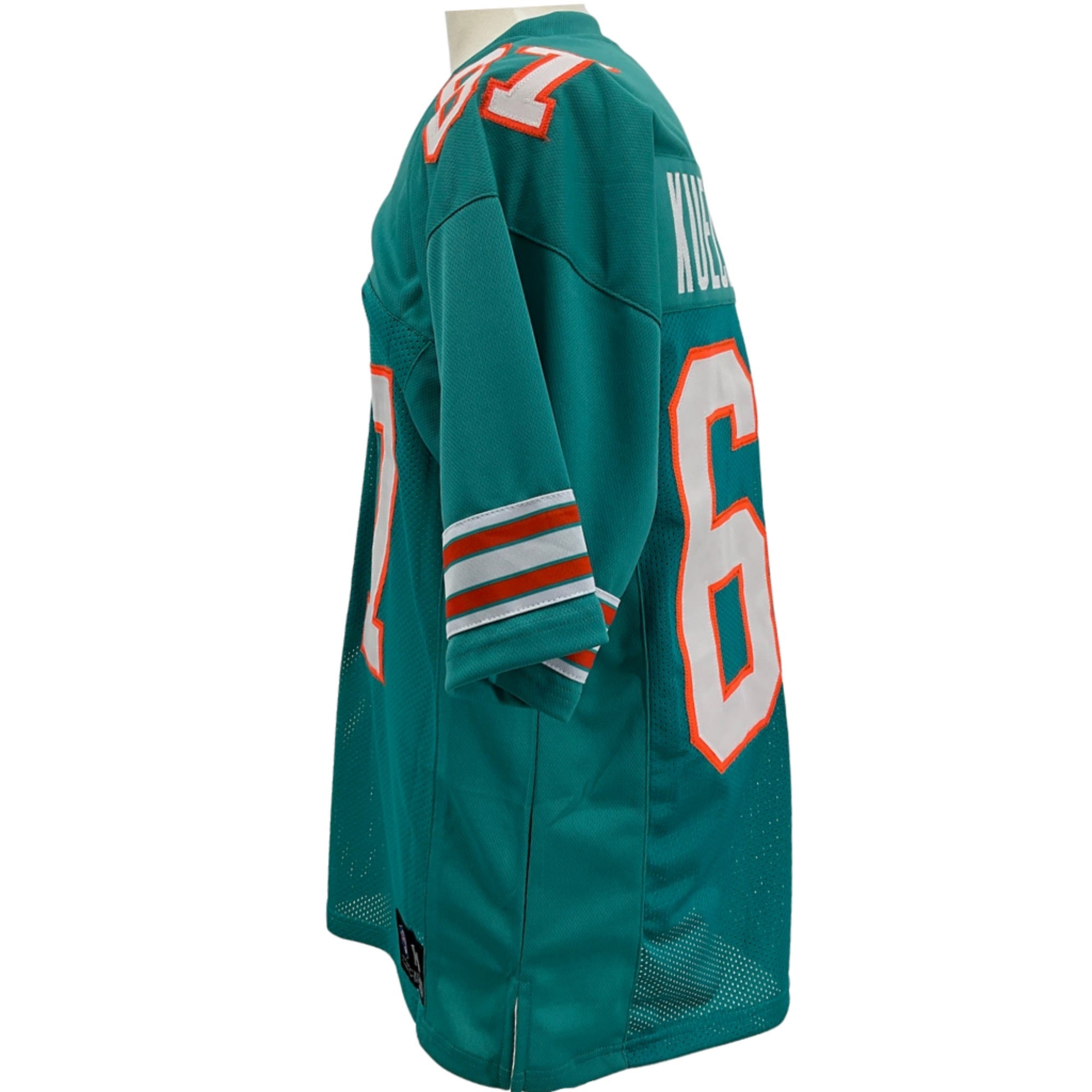 Bob Kuechenberg Miami Aqua Jersey M-5XL Custom Sewn Stitched