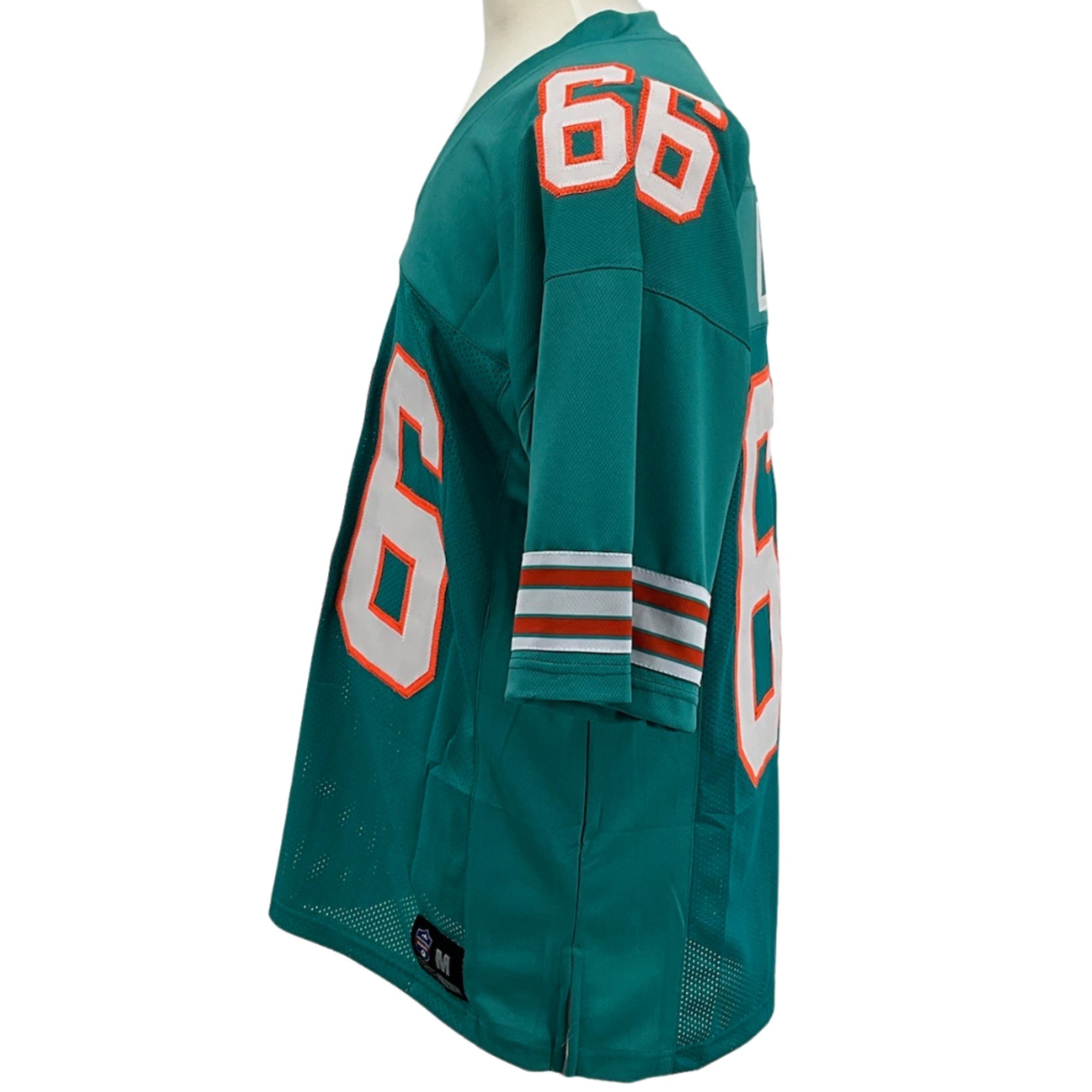 Larry Little Jersey Aqua Miami M-5XL Custom Sewn Stitched