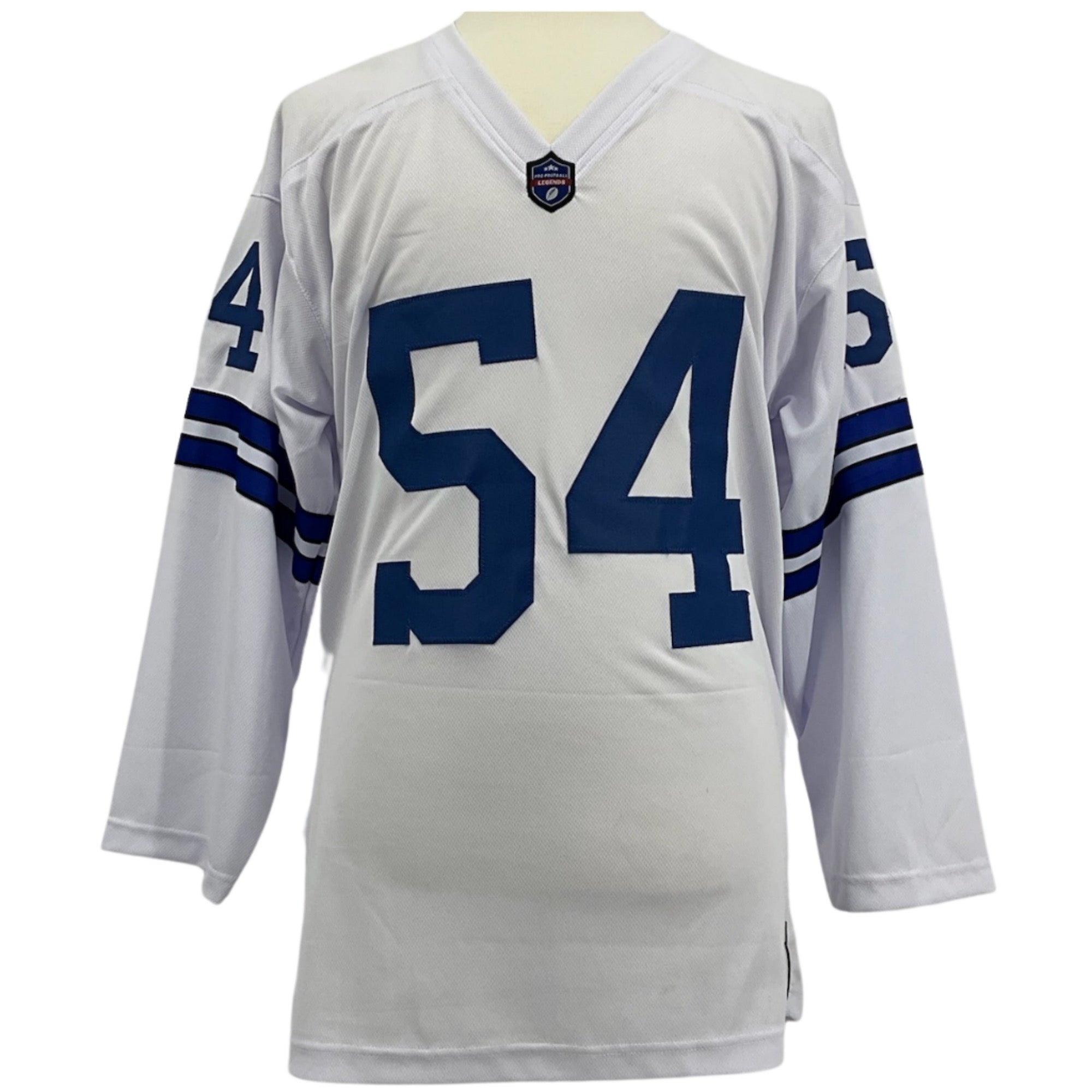 Chuck Howley Jersey L/S White Dallas M-5XL Custom Sewn Stitched