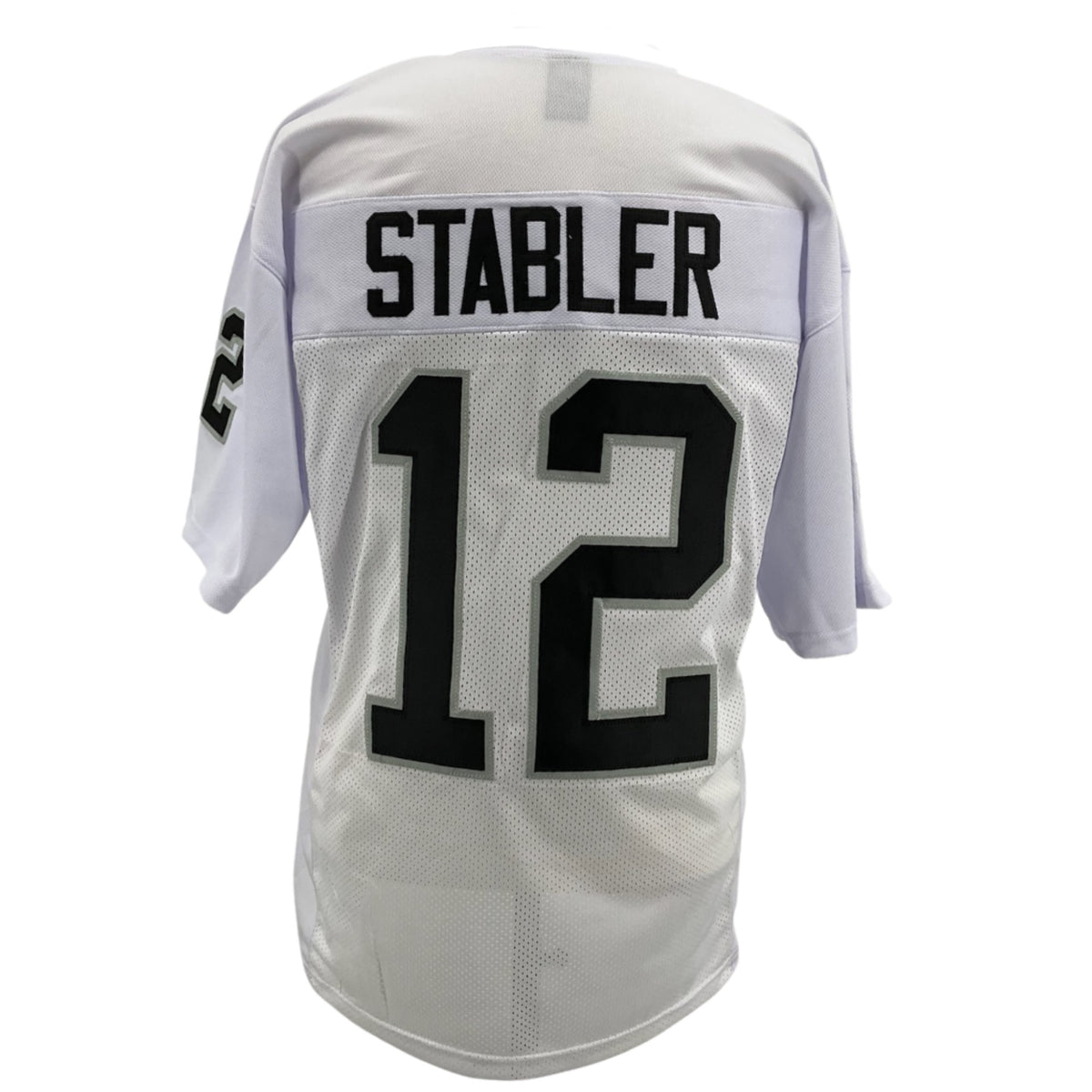 Ken Stabler Oakland White B/SL Jersey M-5XL Custom Sewn Stitch