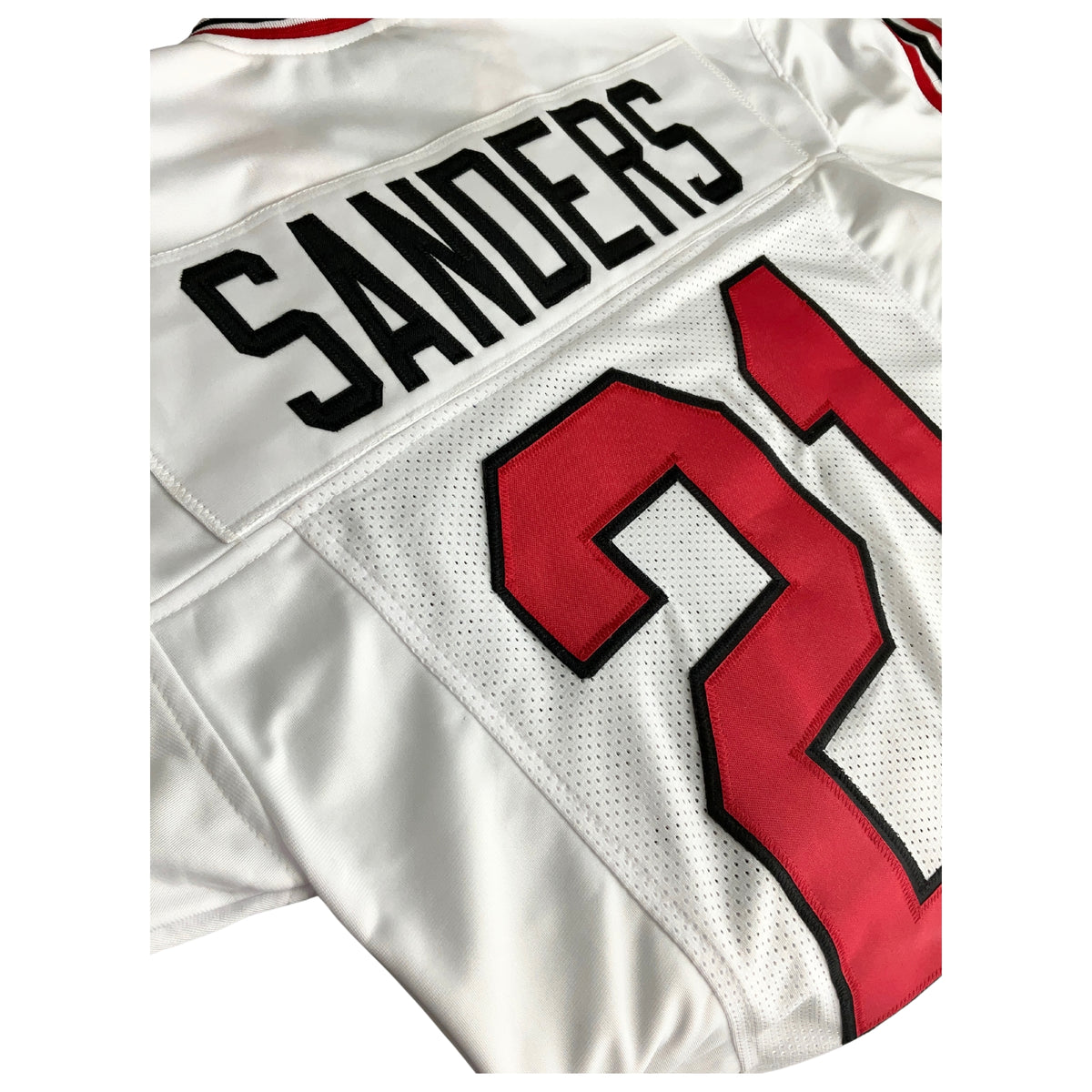 Deion Sanders Jersey White Atlanta |  Unisex Adult Sizes S-5XL Unsigned Custom Sewn Stitched