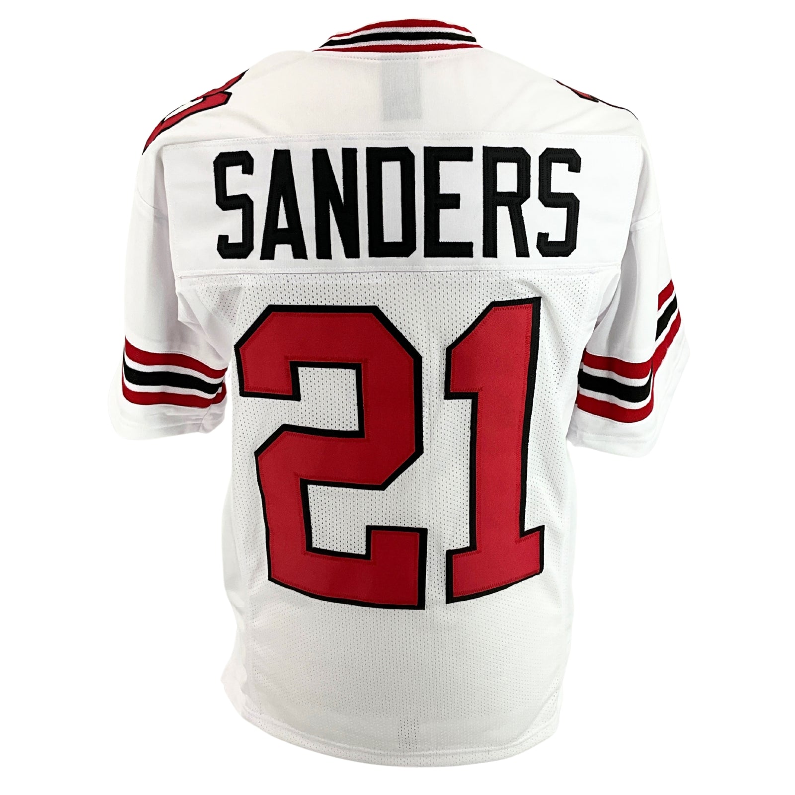 Deion Sanders Jersey White Atlanta |  Unisex Adult Sizes S-5XL Unsigned Custom Sewn Stitched