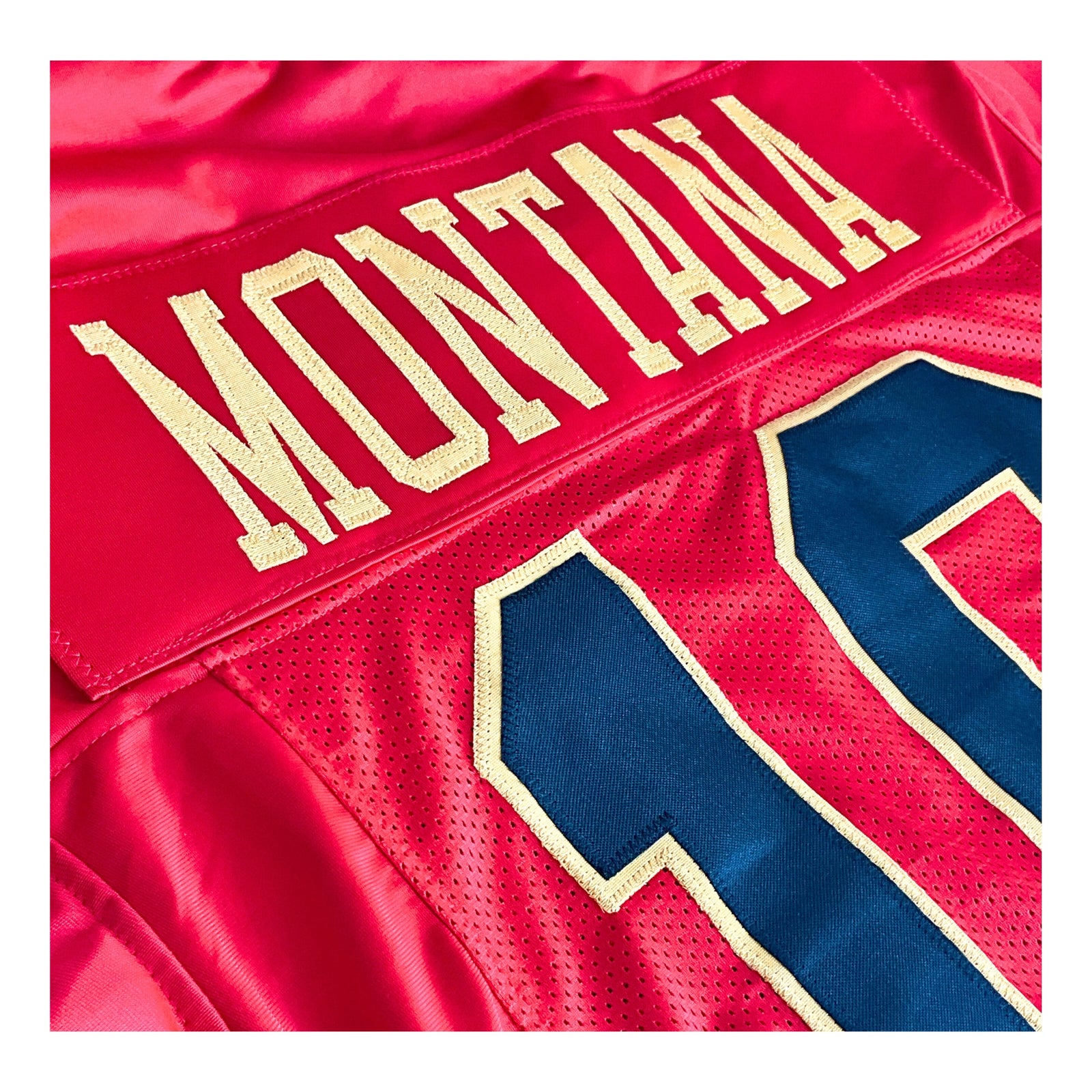 Joe Montana Jersey Red Black Number San Francisco | Unisex Adult Sizes S-5XL Unsigned Custom Sewn Stitched