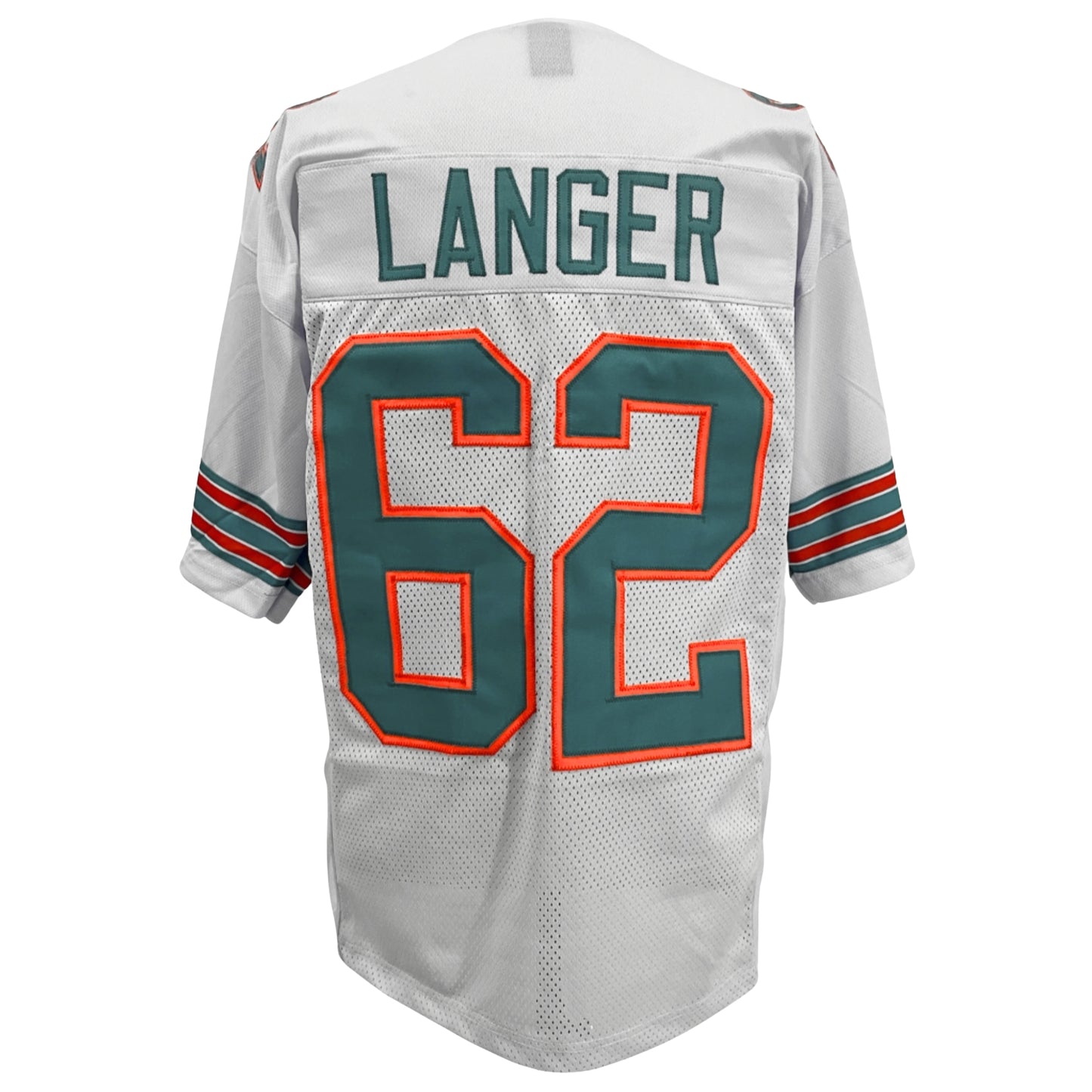 Jim Langer Jersey White Miami | S-5XL Unsigned Custom Sewn Stitched