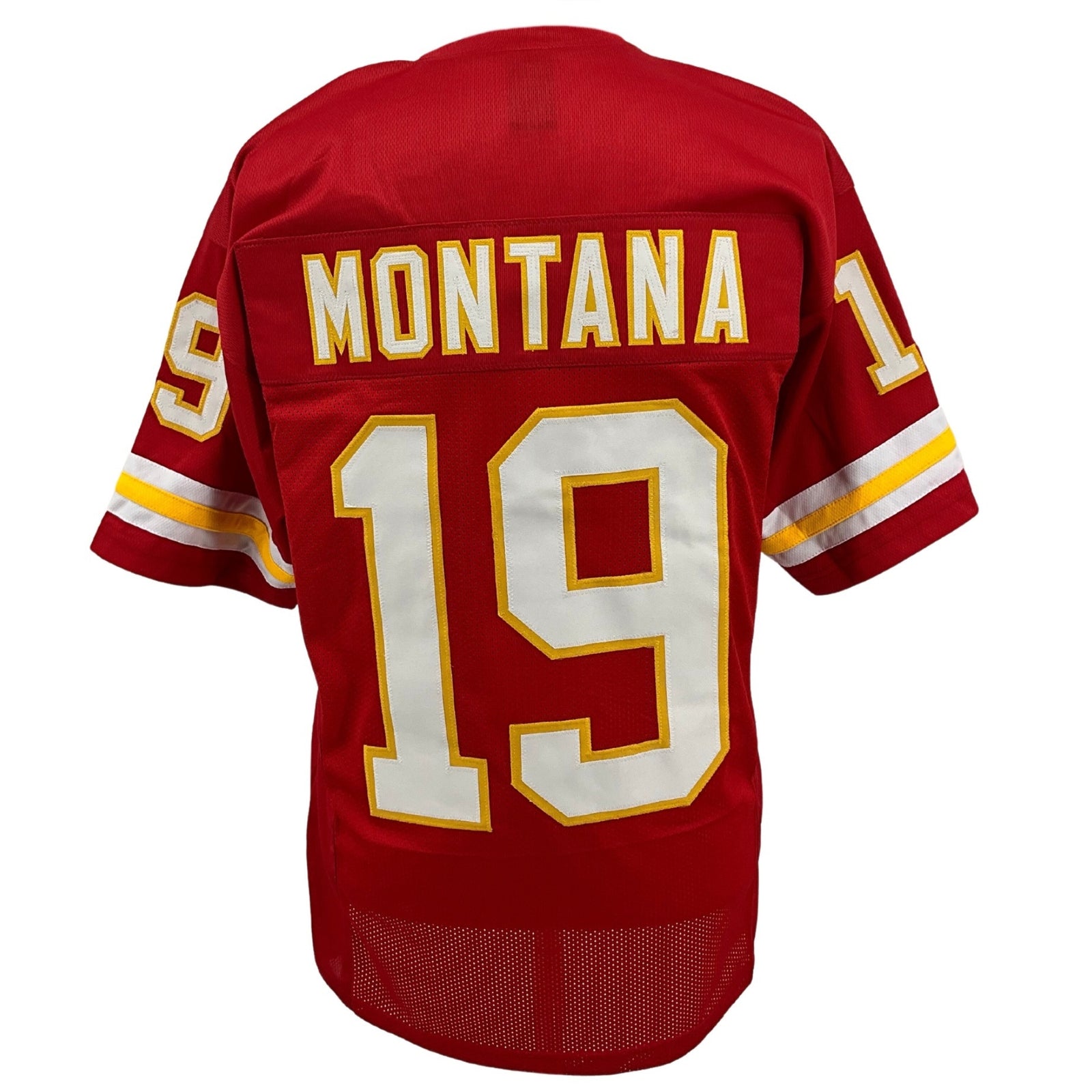Joe Montana Jersey Kansas City Red | Unisex Adult Sizes S-5XL Unsigned Custom Sewn Stitched