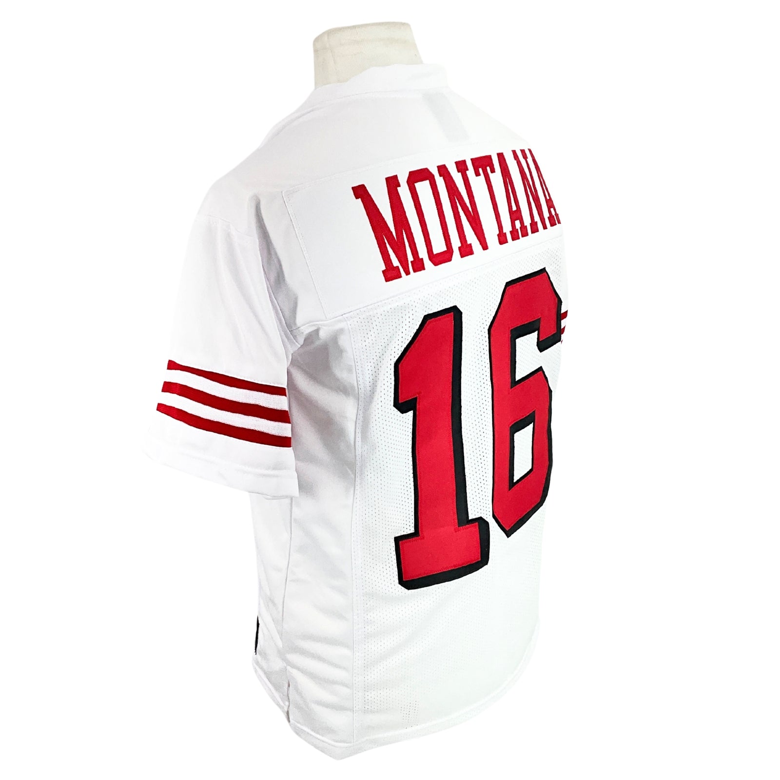 Joe Montana Jersey White Drop Shadow San Francisco | Unisex Adult Sizes S-5XL Unsigned Custom Sewn Stitched