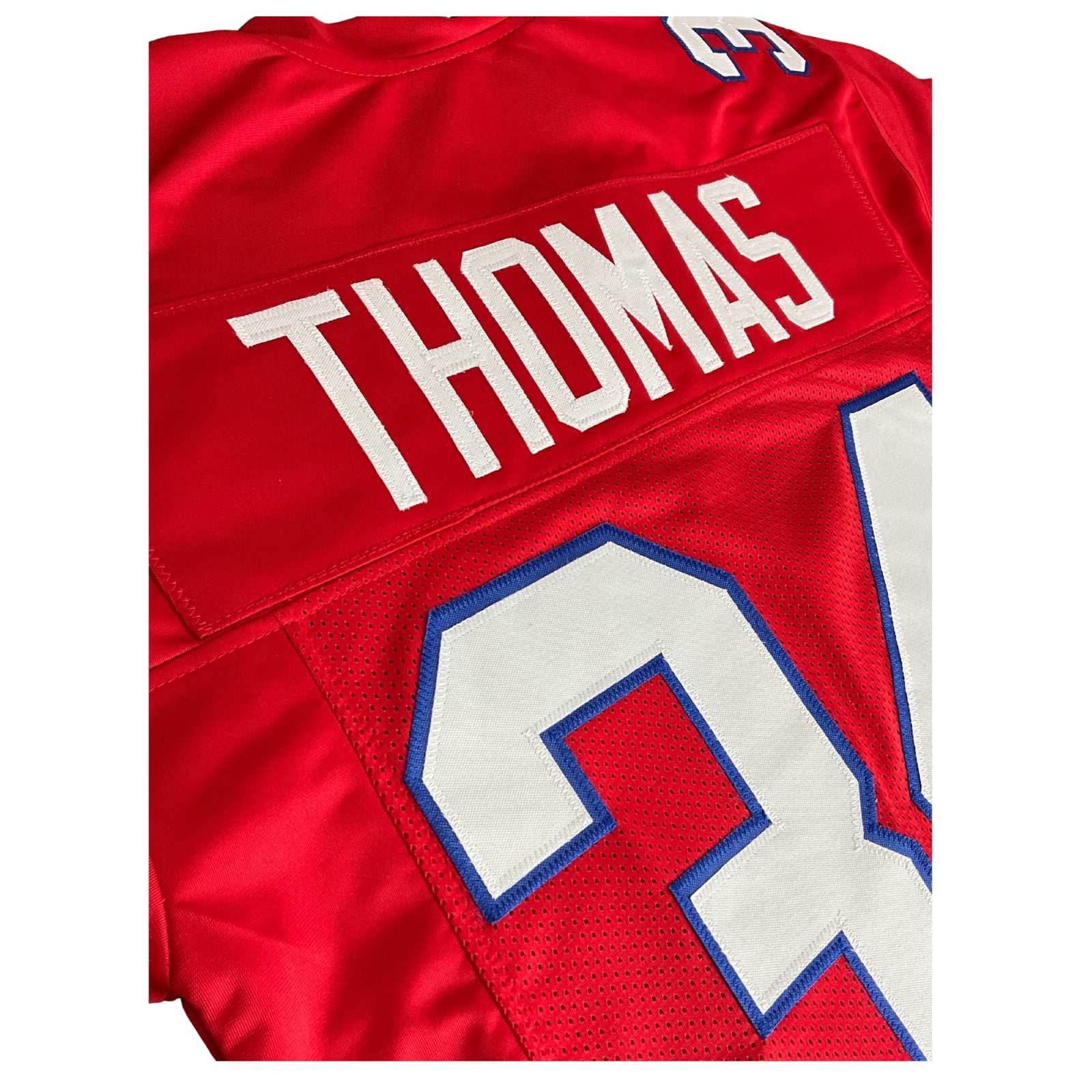 Thurman Thomas Jersey Red Buffalo | Unisex Adult Sizes S-5XL Unsigned Custom Sewn Stitched