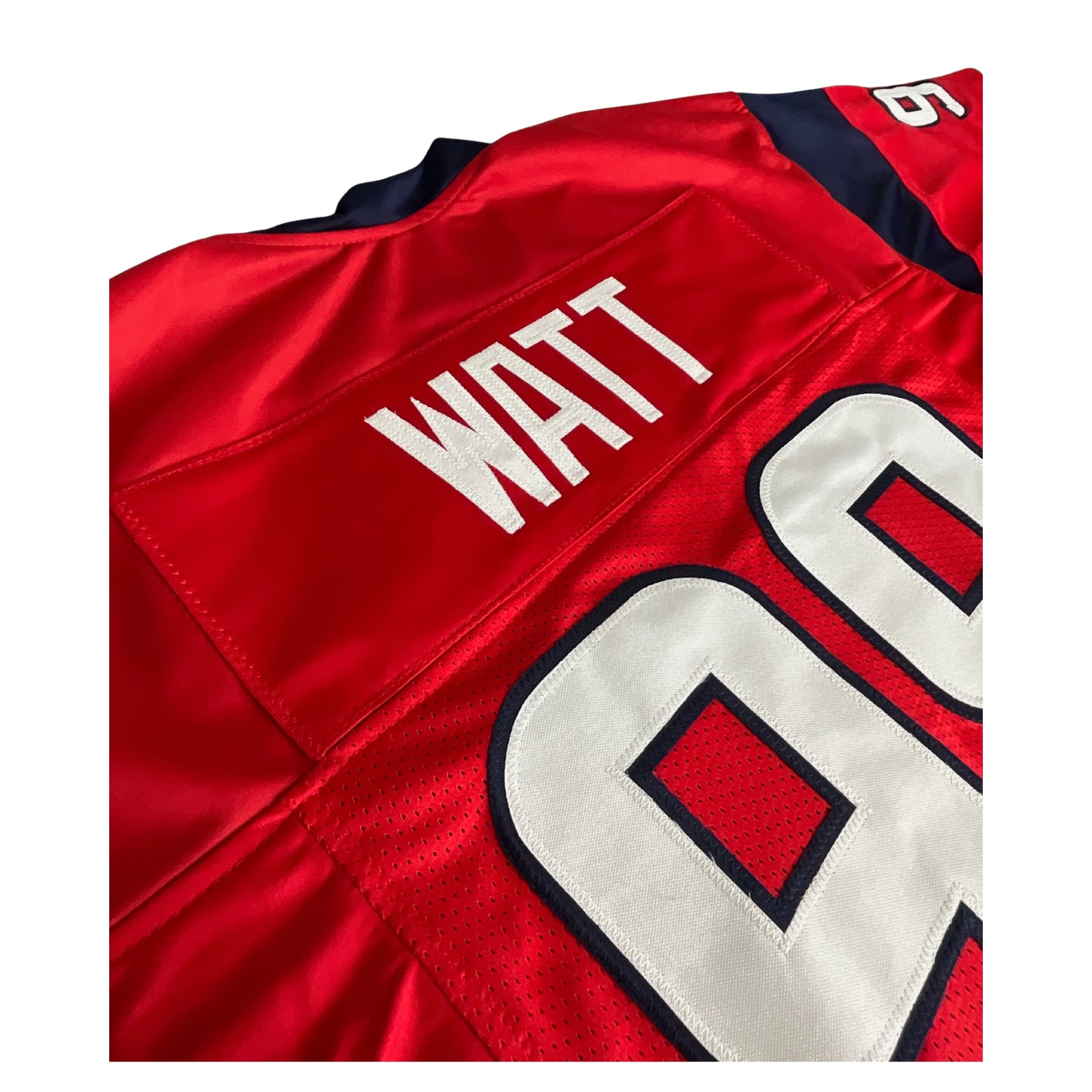 JJ J. J. Watt Jersey Red Houston | Unisex Adult Sizes S-5XL Unsigned Custom Sewn Stitch