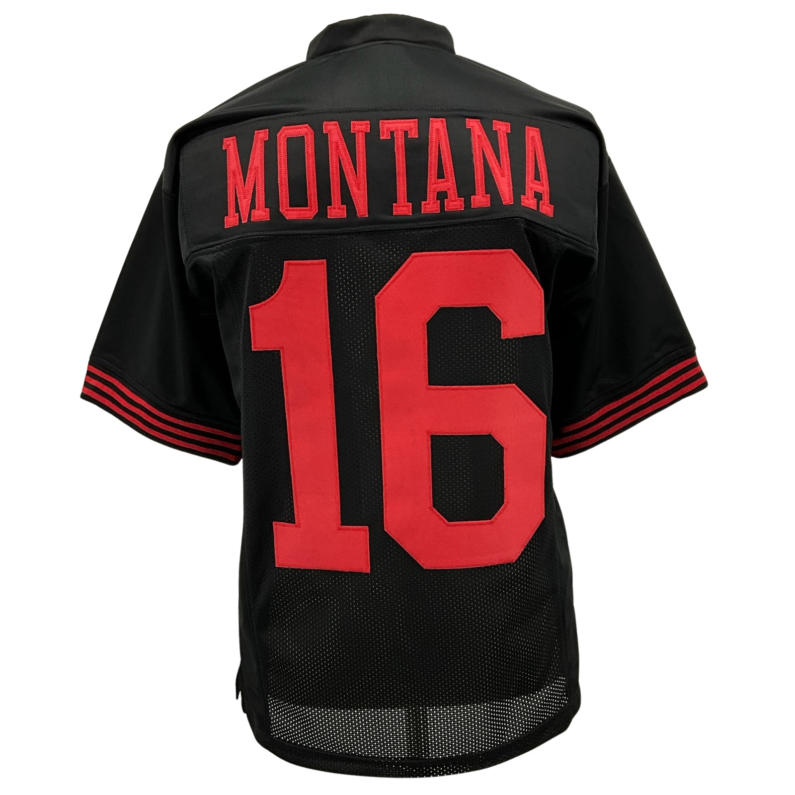 Joe Montana Jersey Black San Francisco | S-5XL Unsigned Custom Sewn Stitched