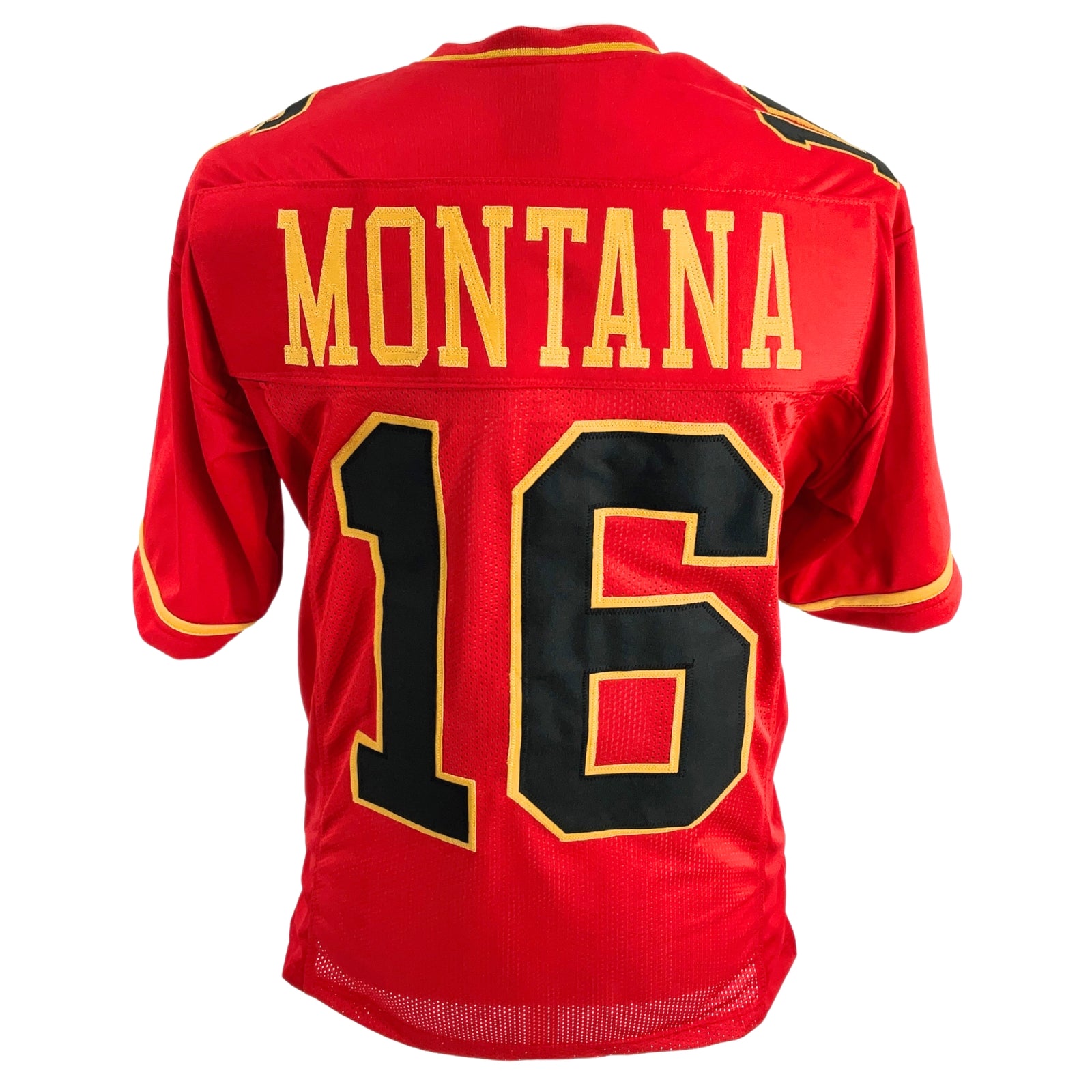 Joe Montana Jersey Red Black Number San Francisco | Unisex Adult Sizes S-5XL Unsigned Custom Sewn Stitched
